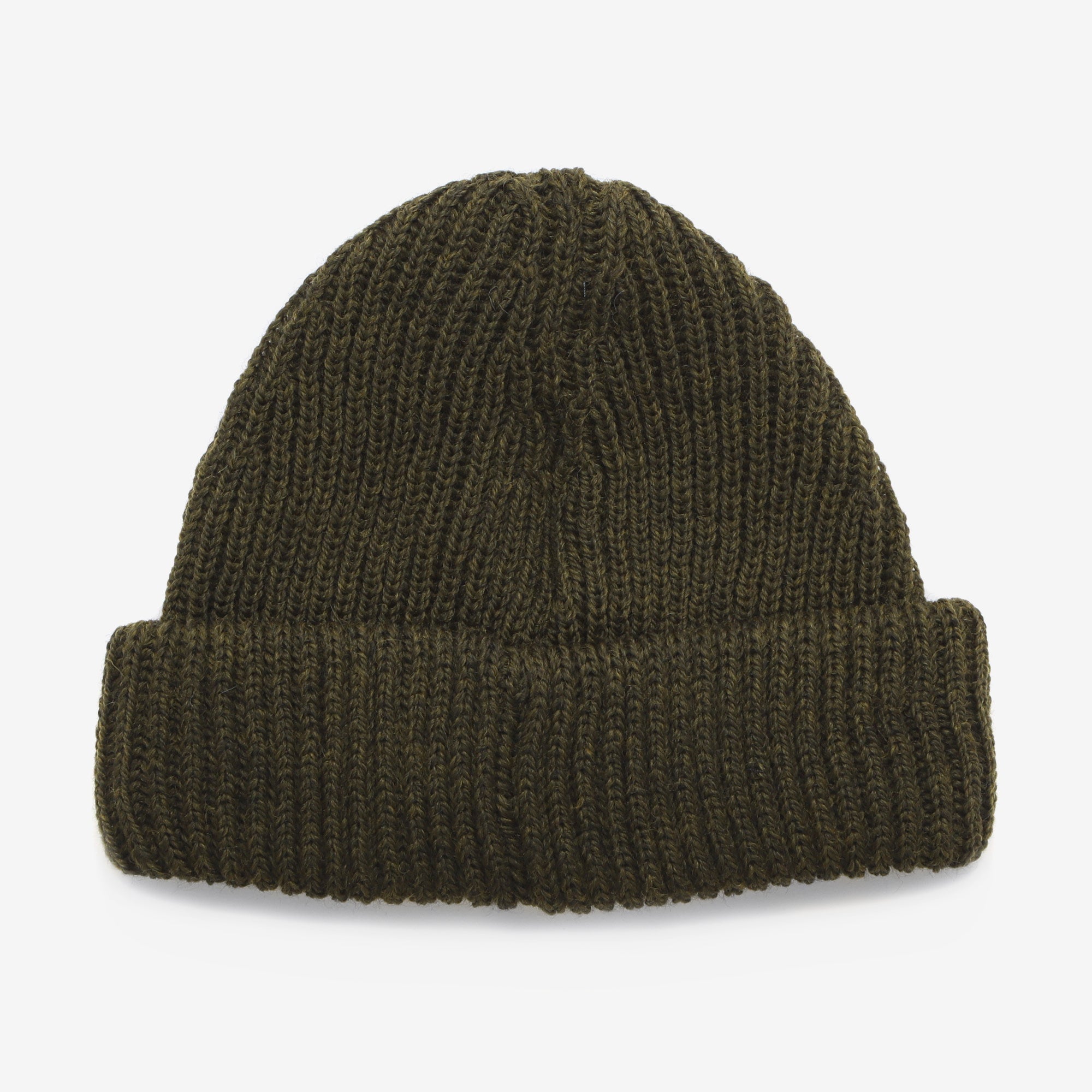 Merino Ribbed Beanie - Army