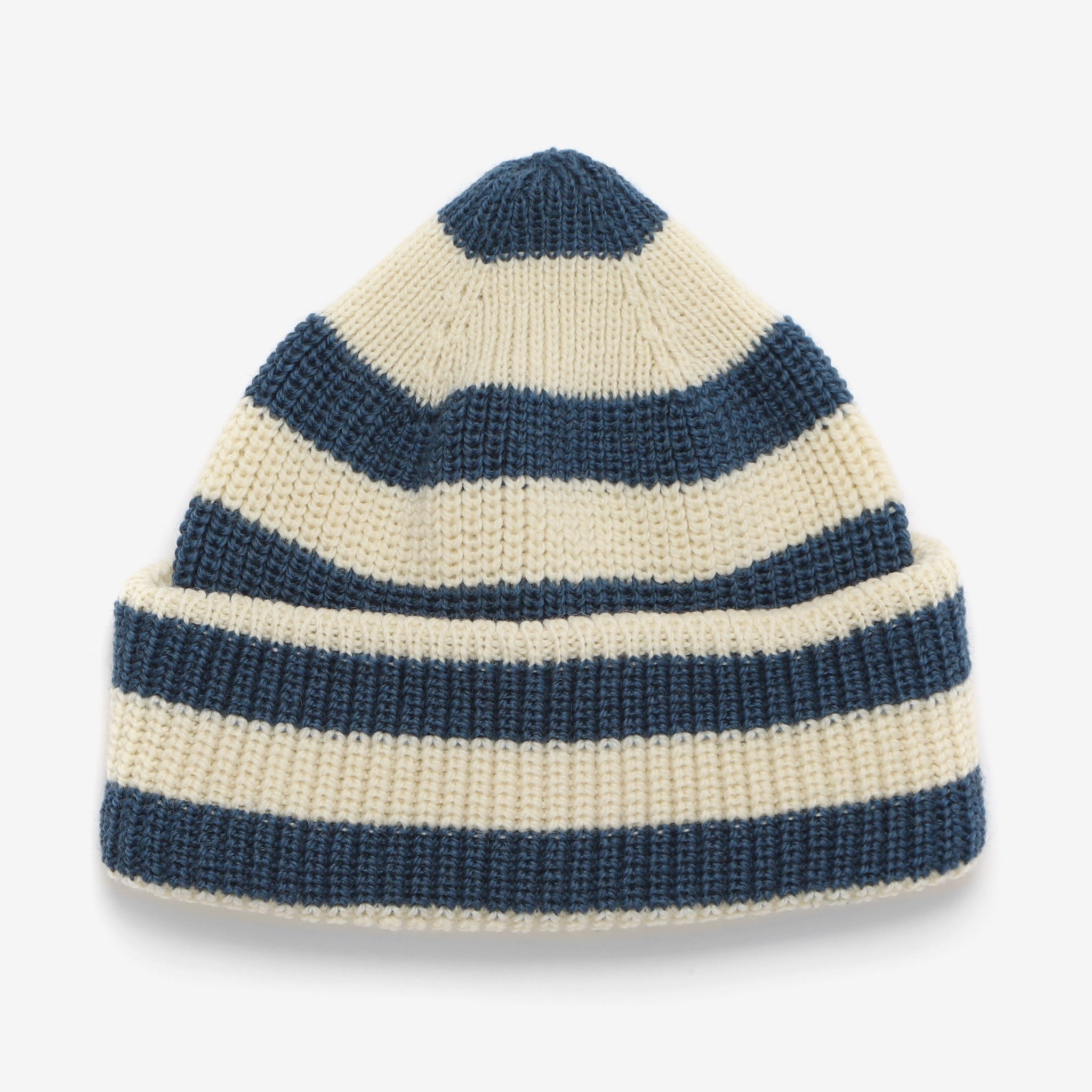 Merino Service Watchcap - Ecru/Blue