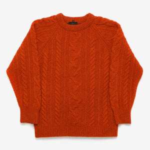 Cable Sweater - Orange