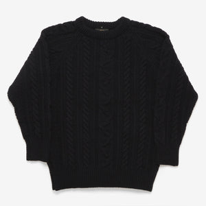 Cable Sweater - Navy