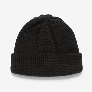 Wool Tubular Short Watchcap - Black