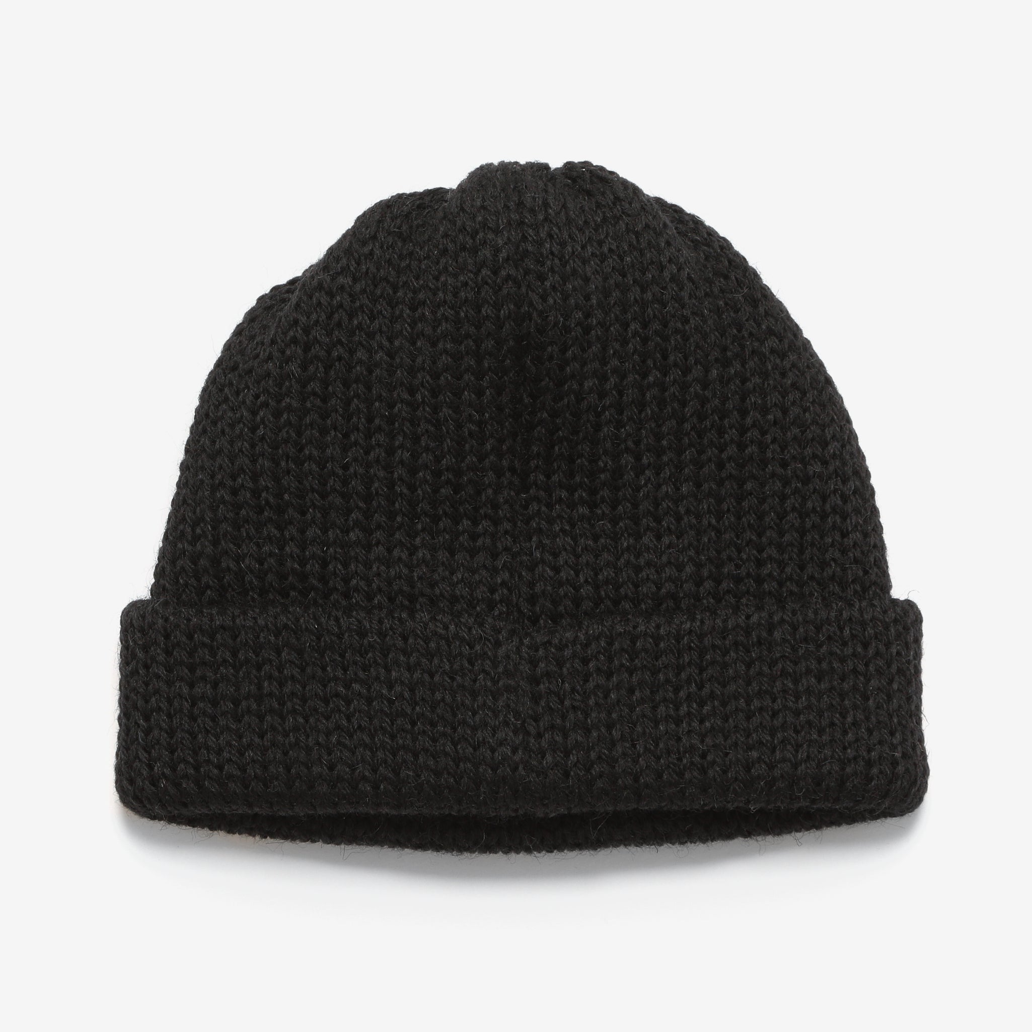 Wool Tubular Short Watchcap - Black