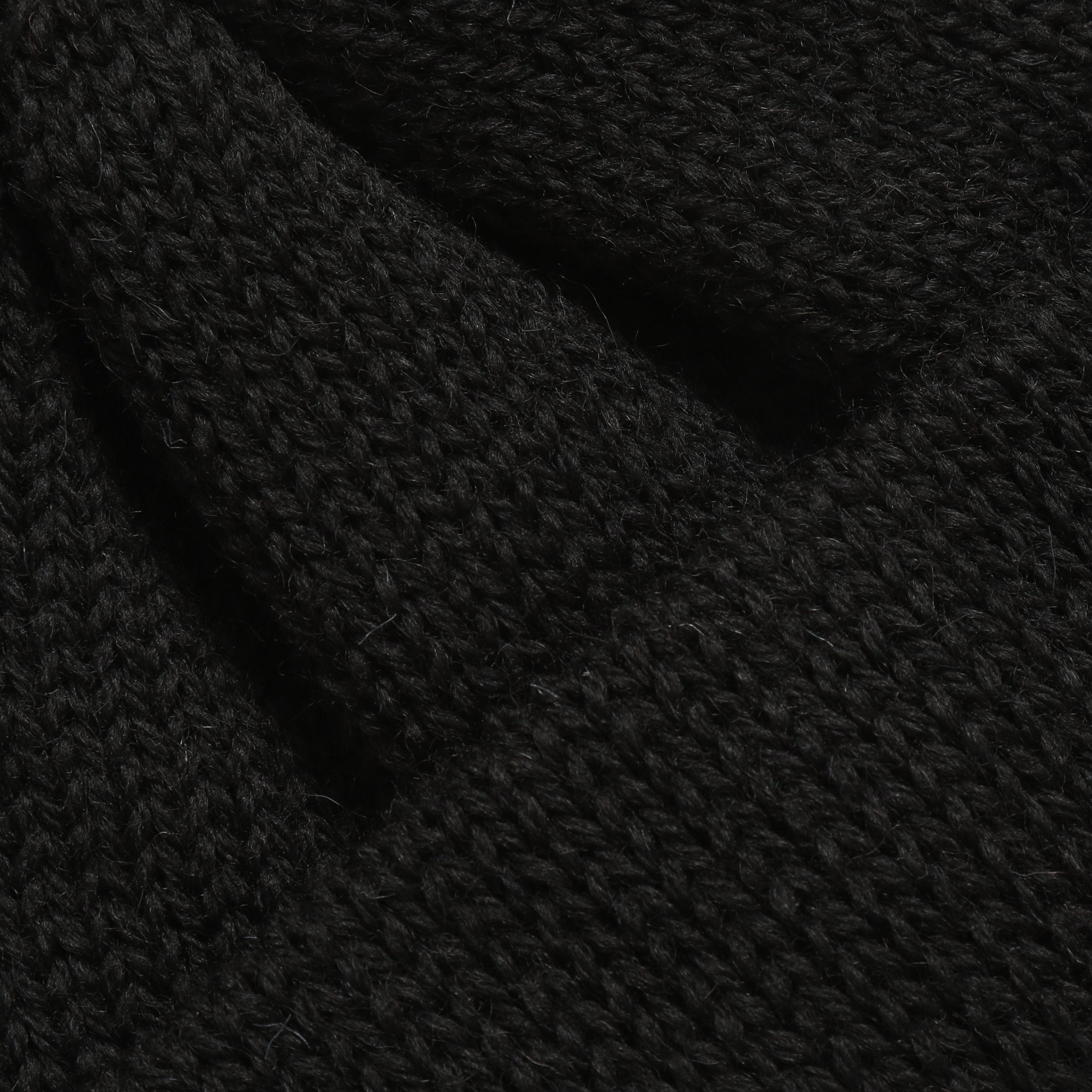 Wool Tubular Short Watchcap - Black