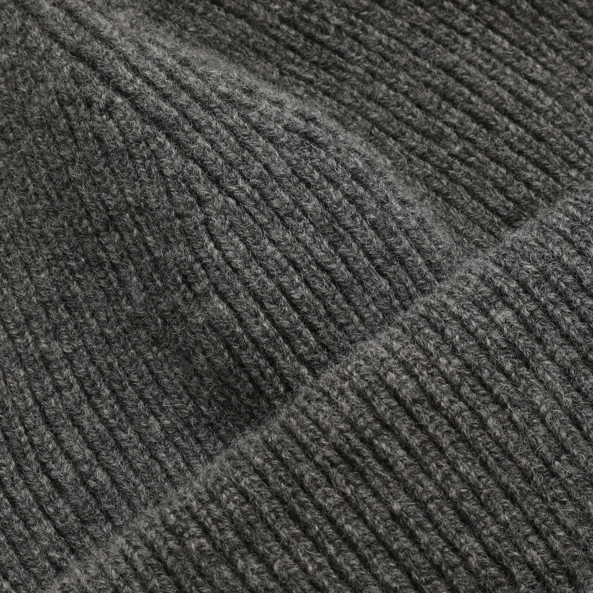 Lambswool Beanie - Charcoal