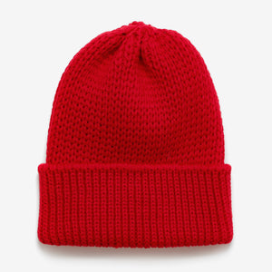 Merino Warm-Up Beanie - Red