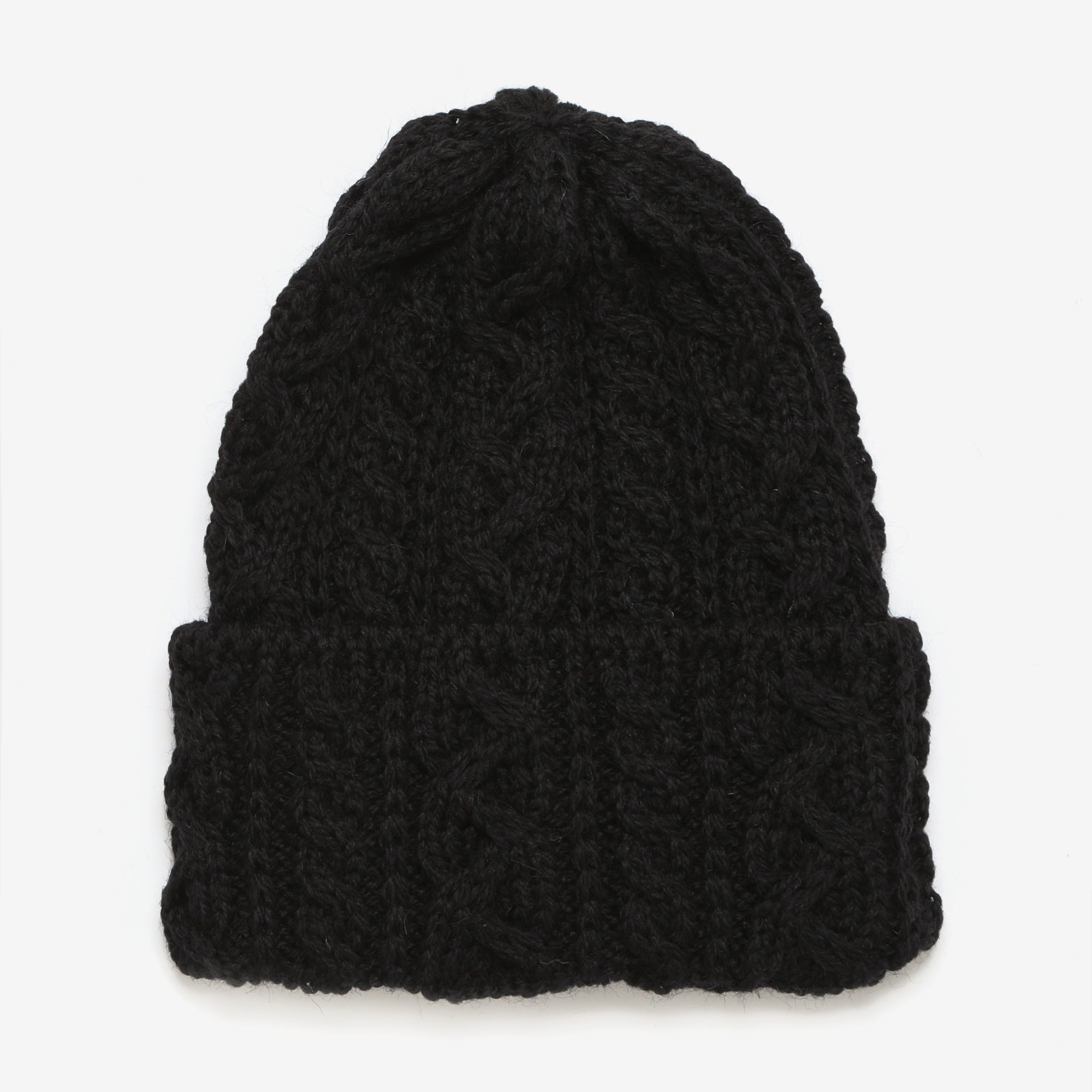 Merino 016 Cable Hat - Carbon