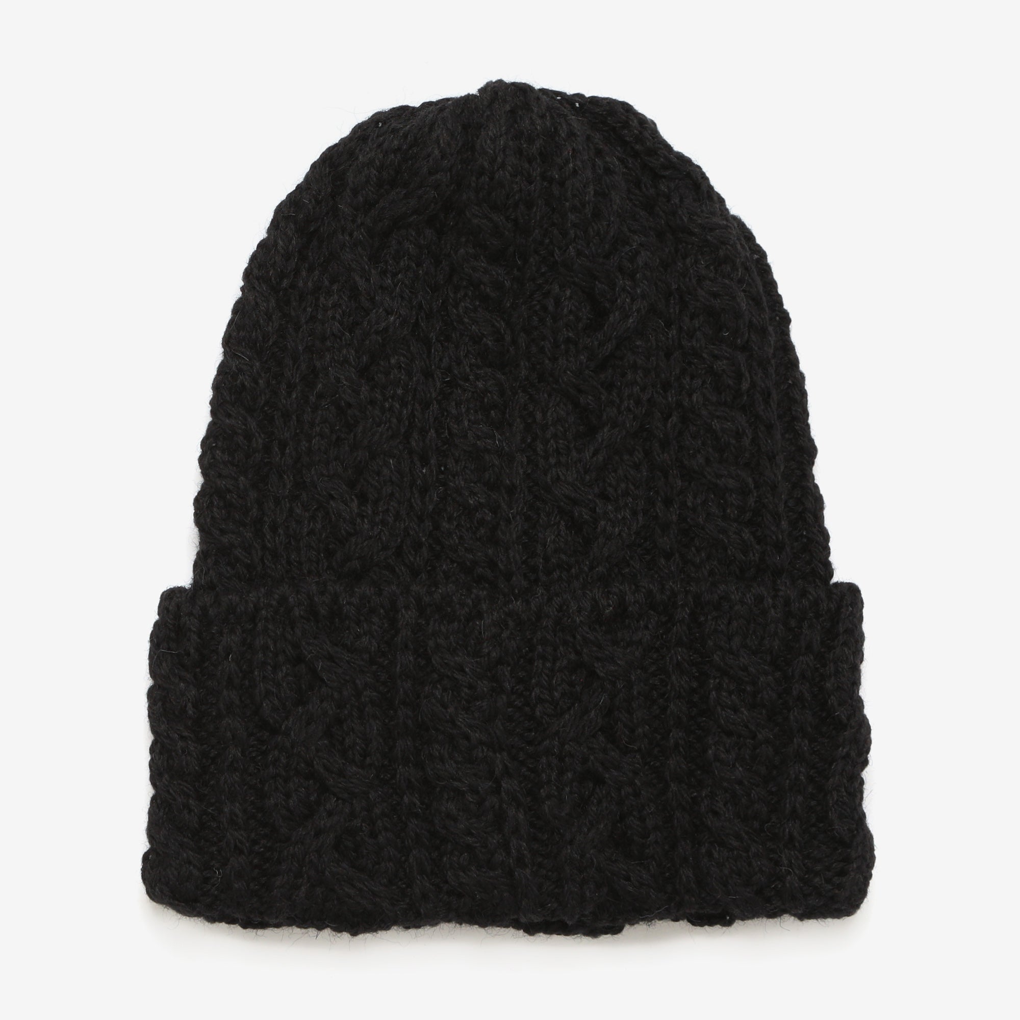 Merino 016 Cable Hat - Carbon