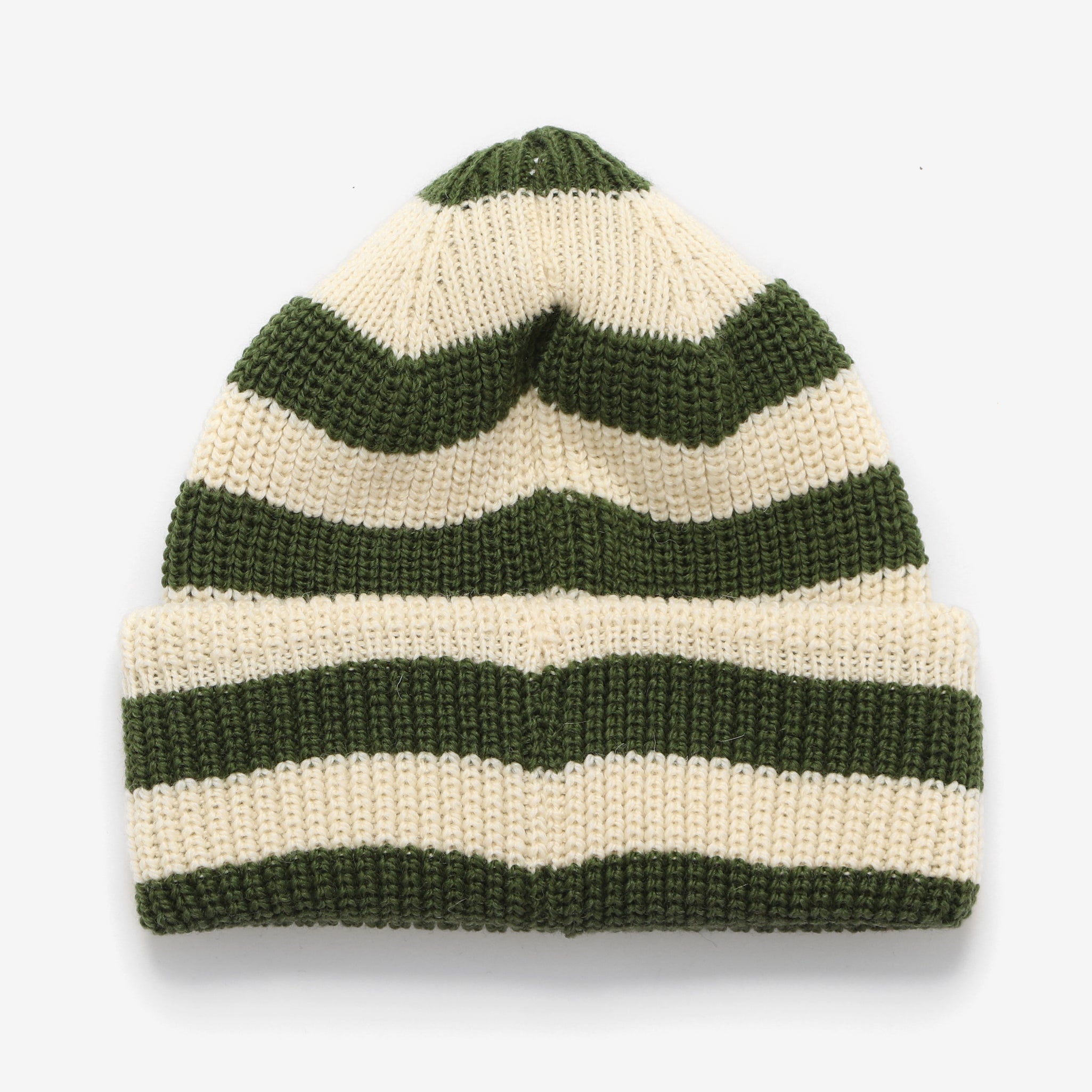 Merino Service Watchcap - Ecru/Green