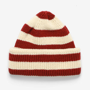 Merino Service Watchcap - Ecru/Red