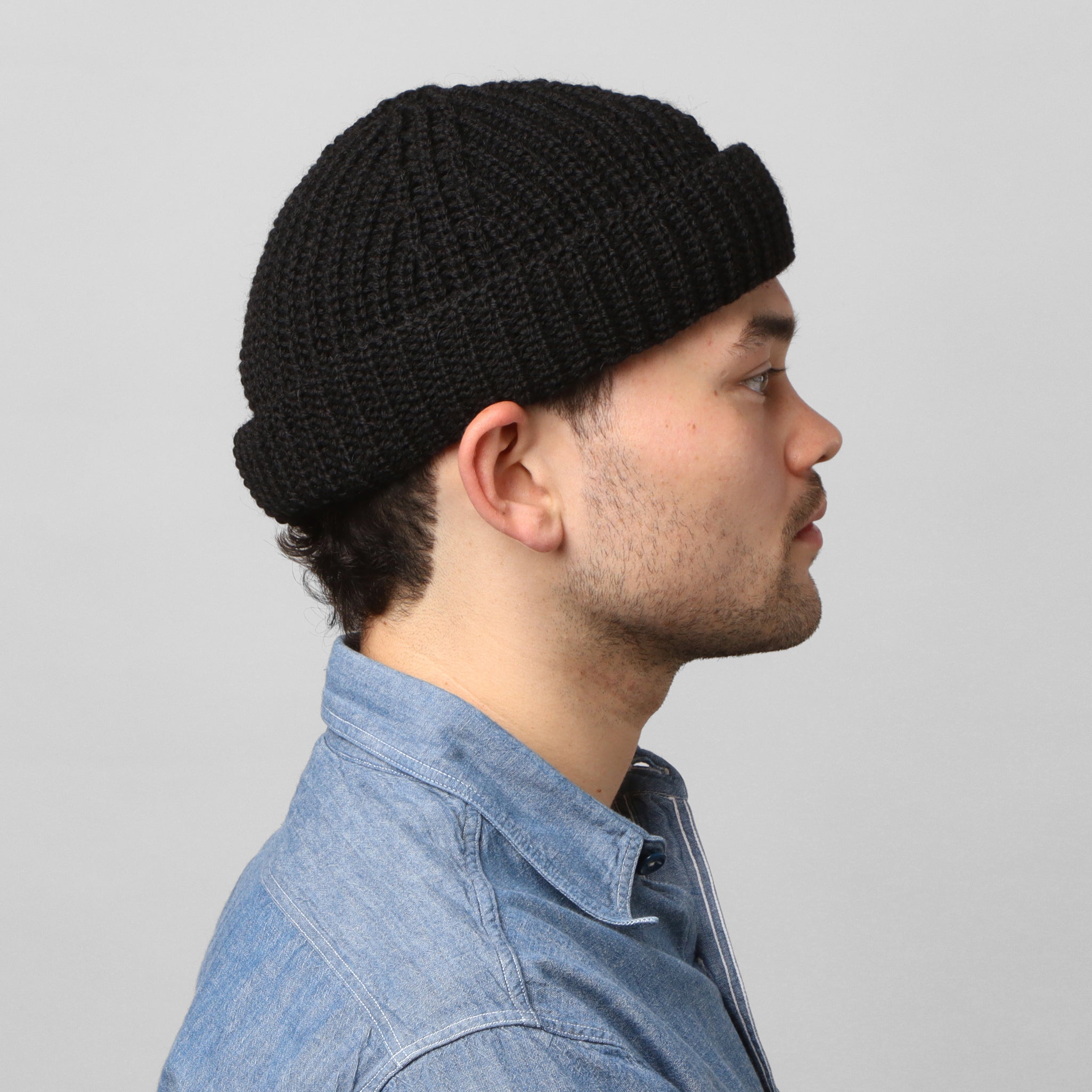 Wool Skull Cap - Black