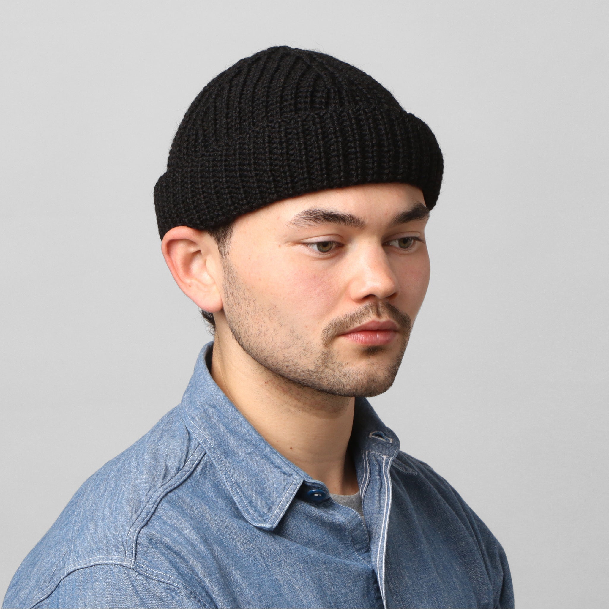 Wool Skull Cap - Black