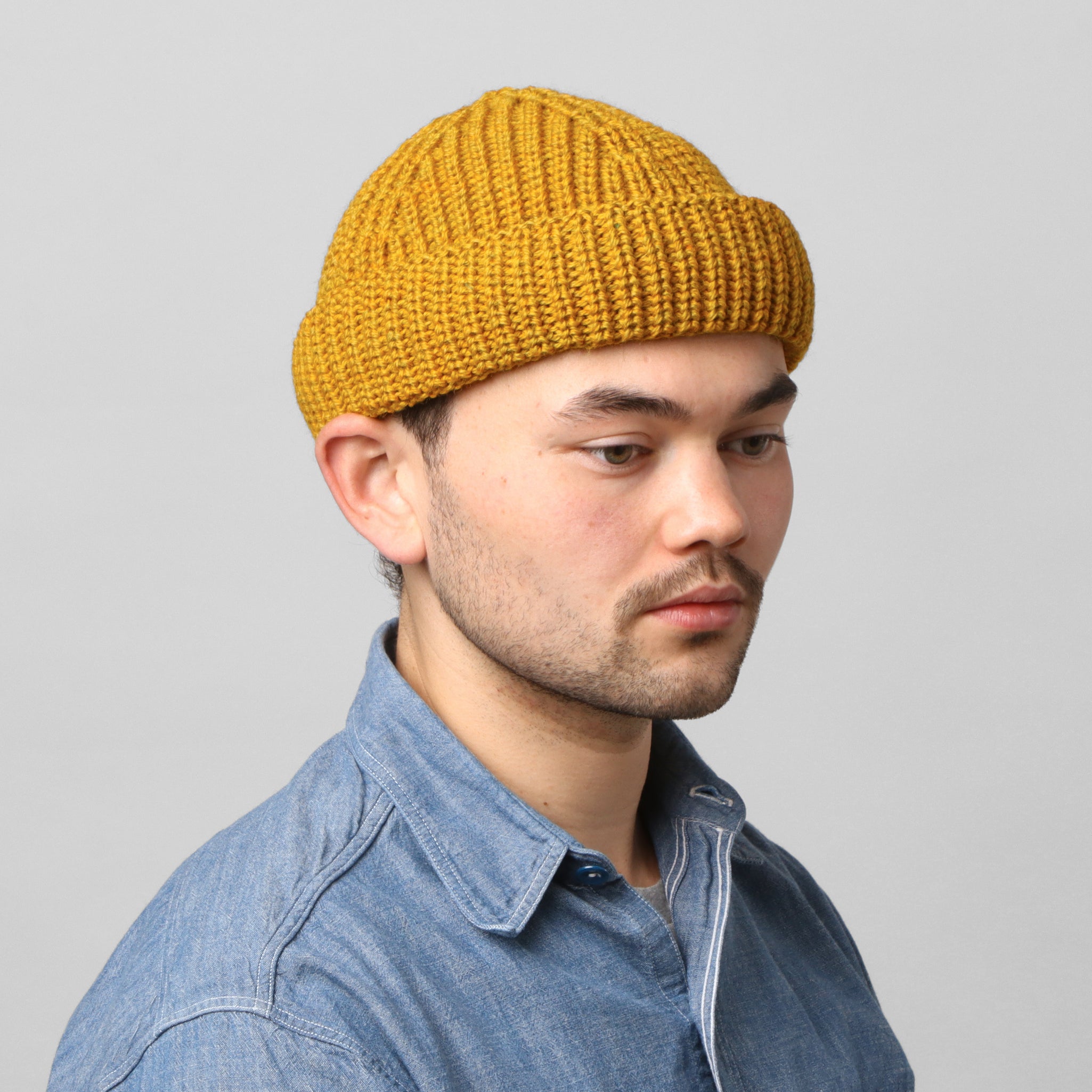 Wool Skull Cap - Mustard