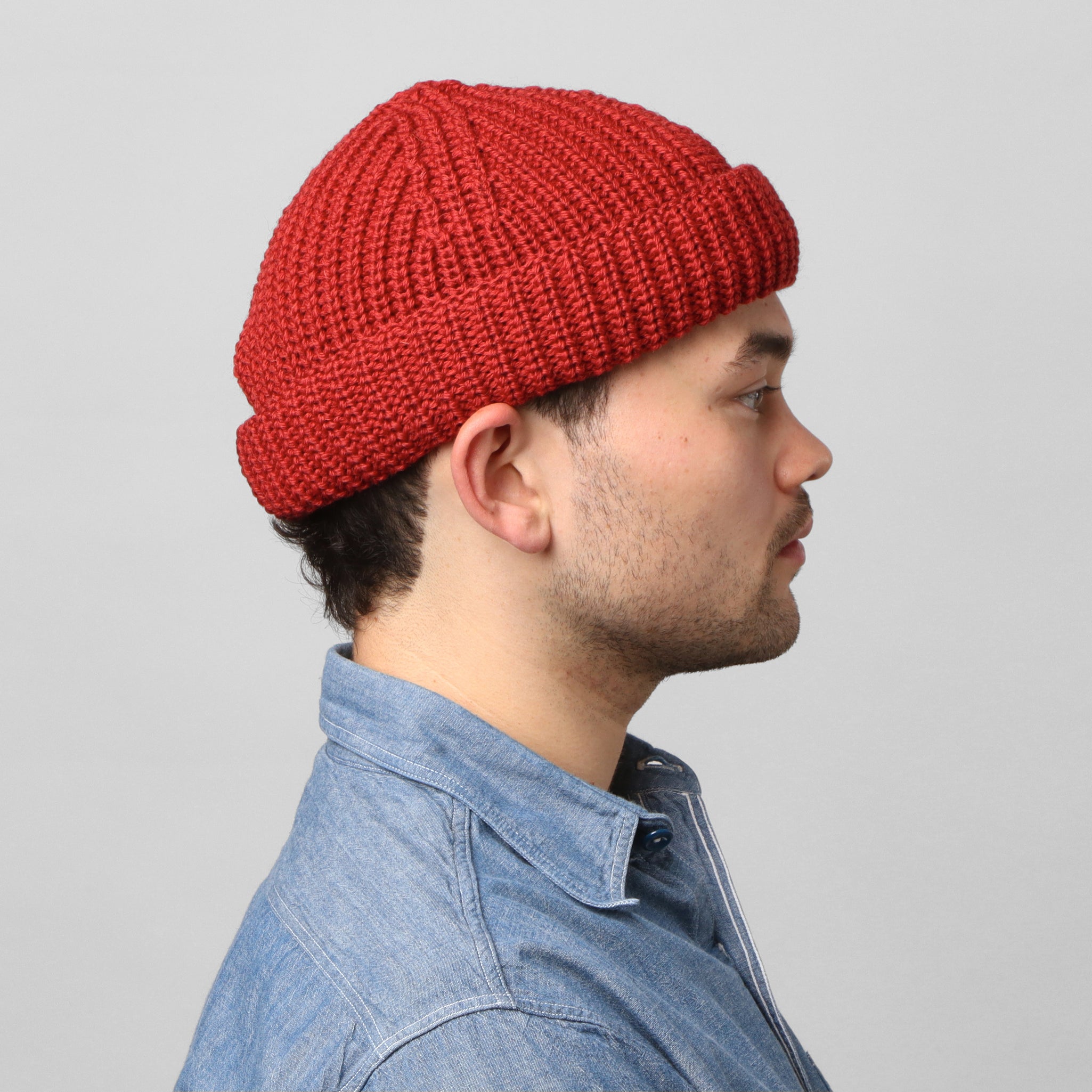 Wool Skull Cap - Red