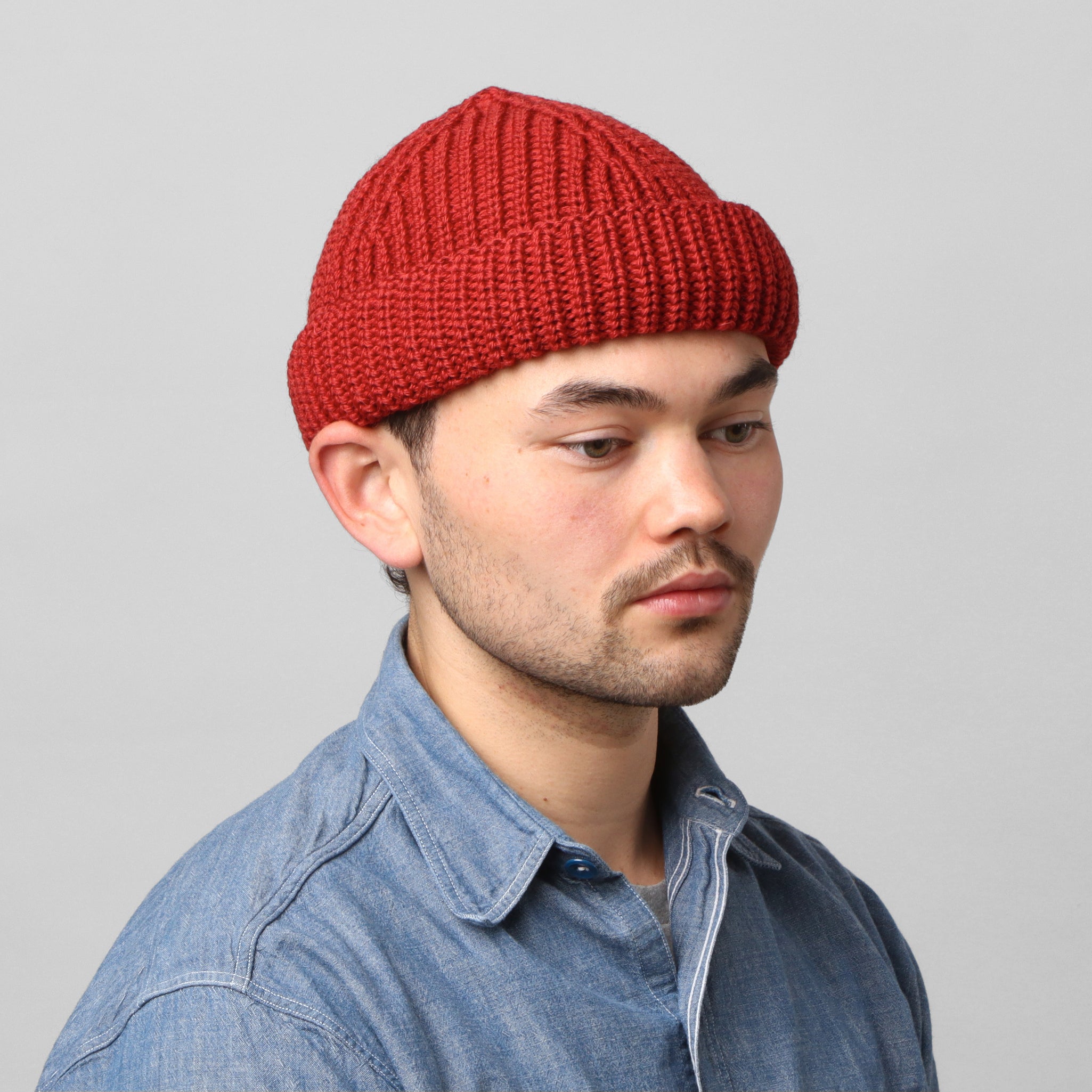 Wool Skull Cap - Red