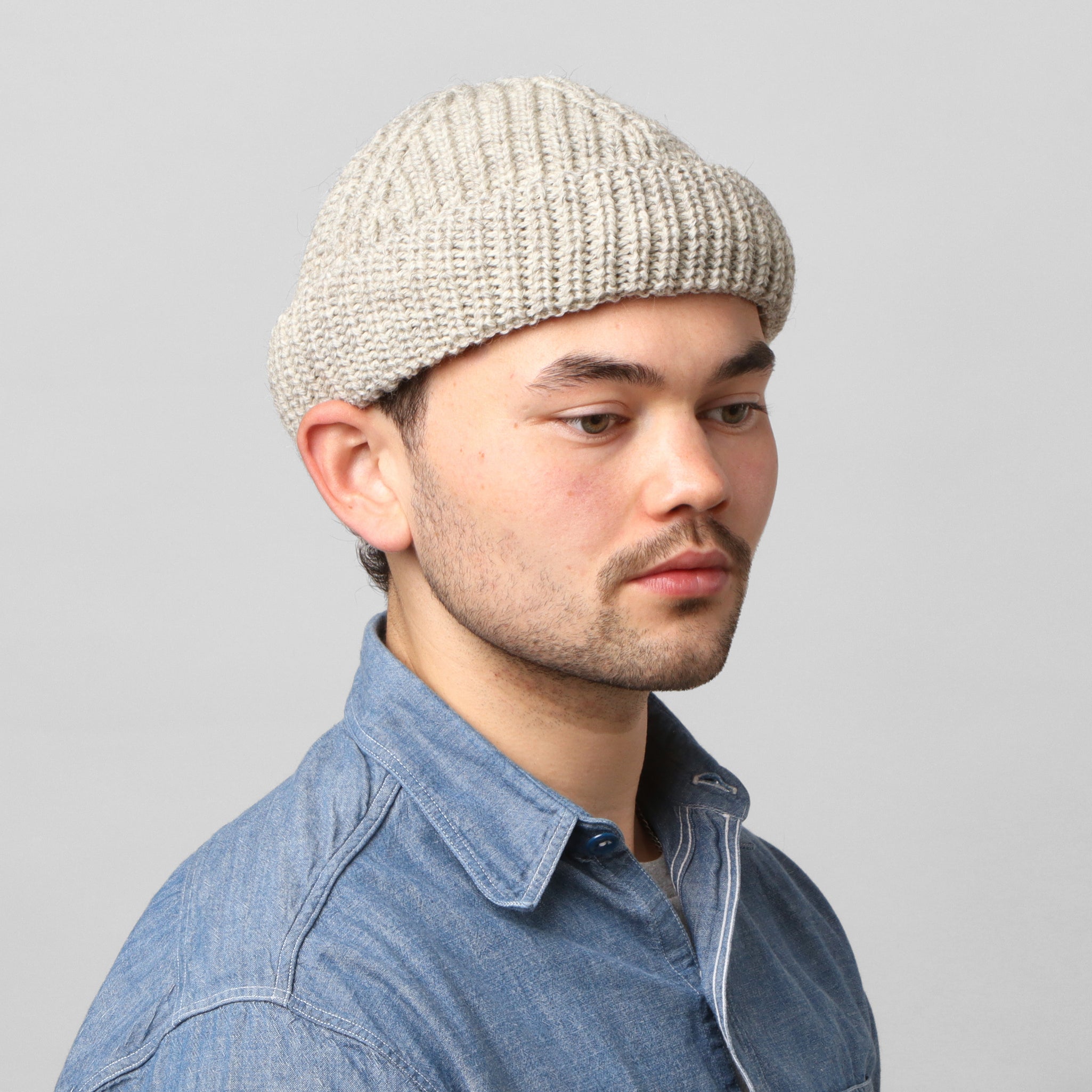 Wool Skull Cap - Grey