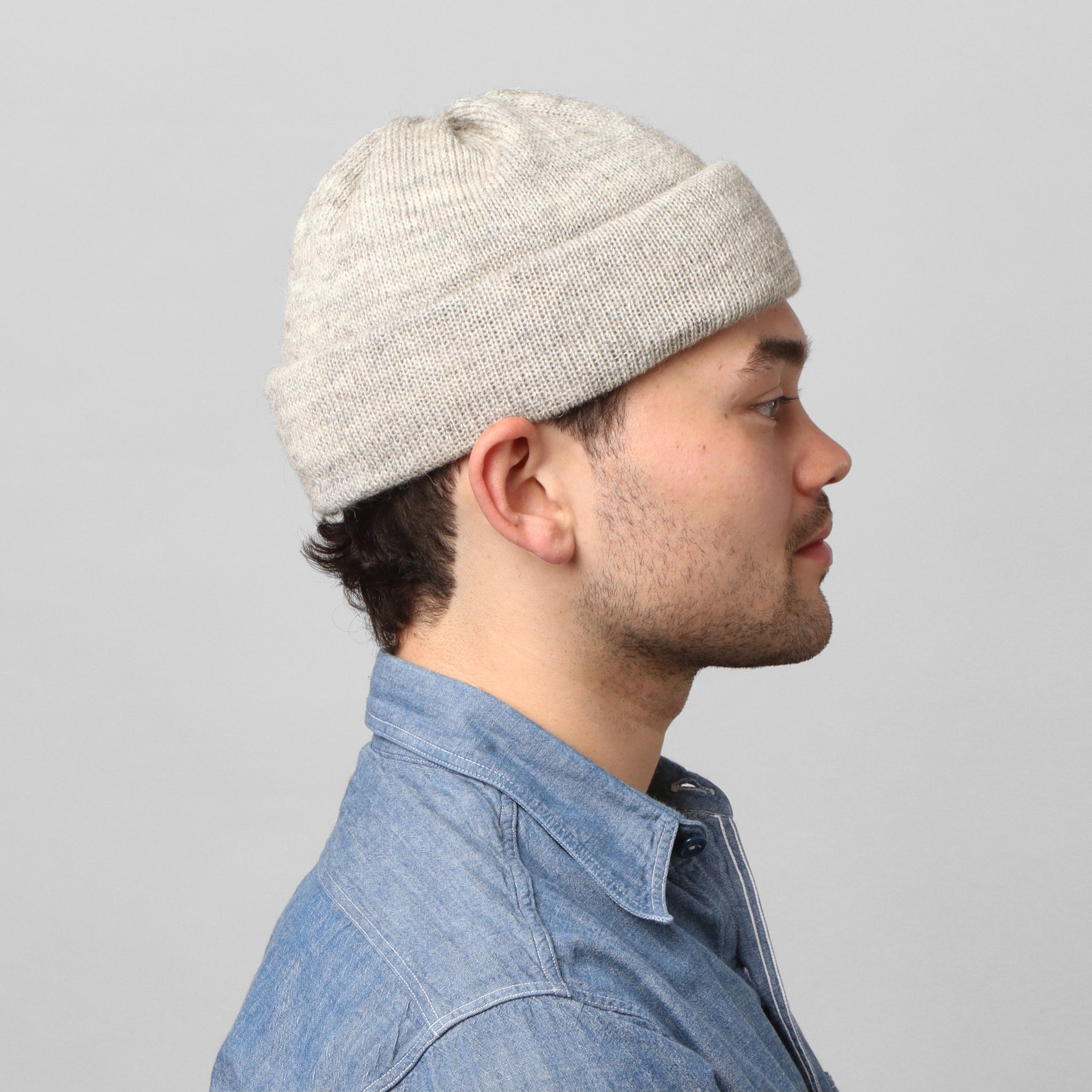 Wool 7G Tubular Hat - Grey