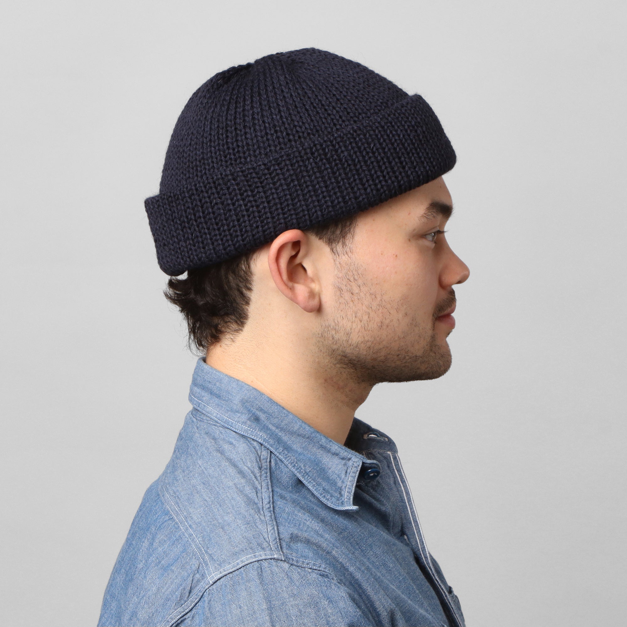 Wool Tubular Short Watchcap - Grey