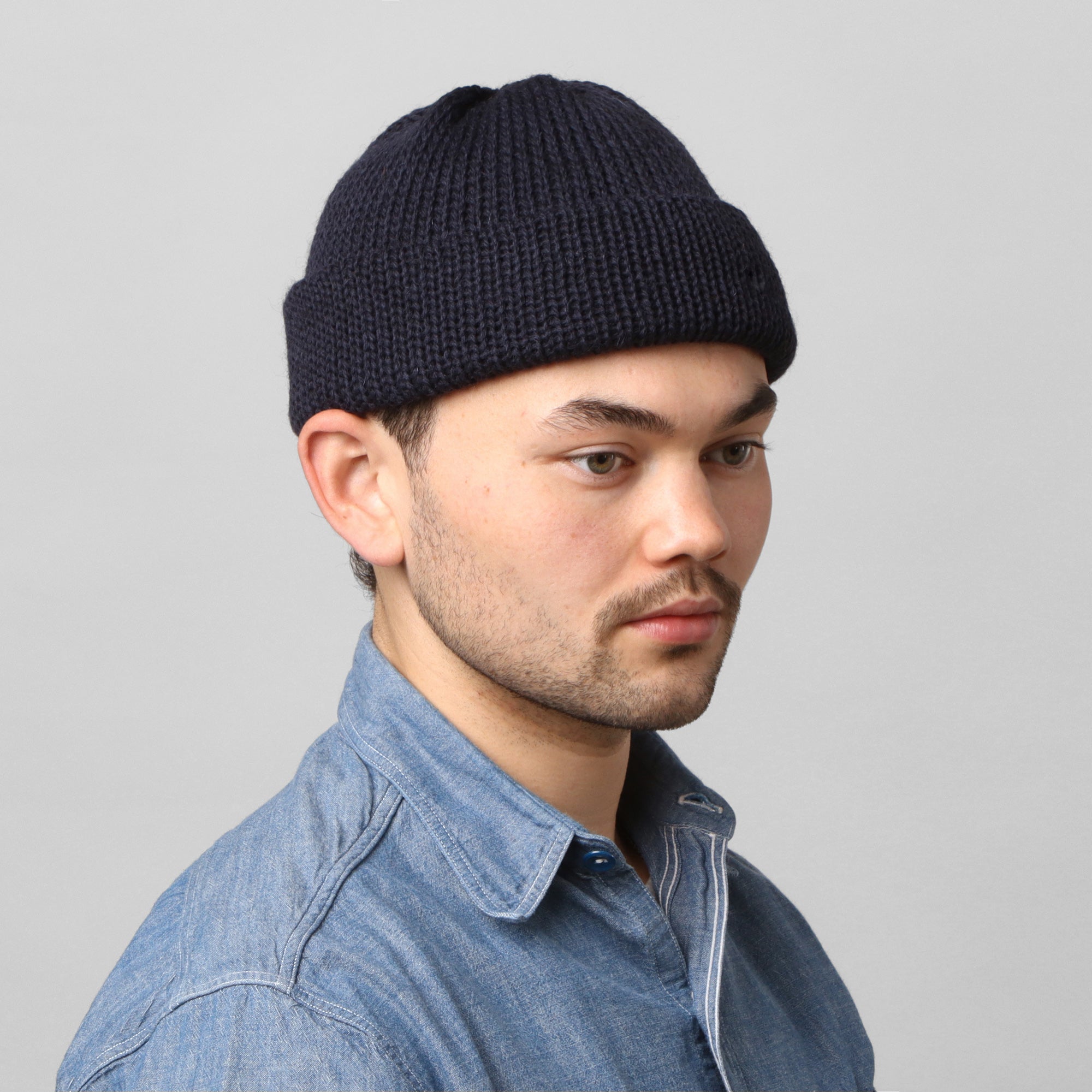 Wool Tubular Short Watchcap - Grey