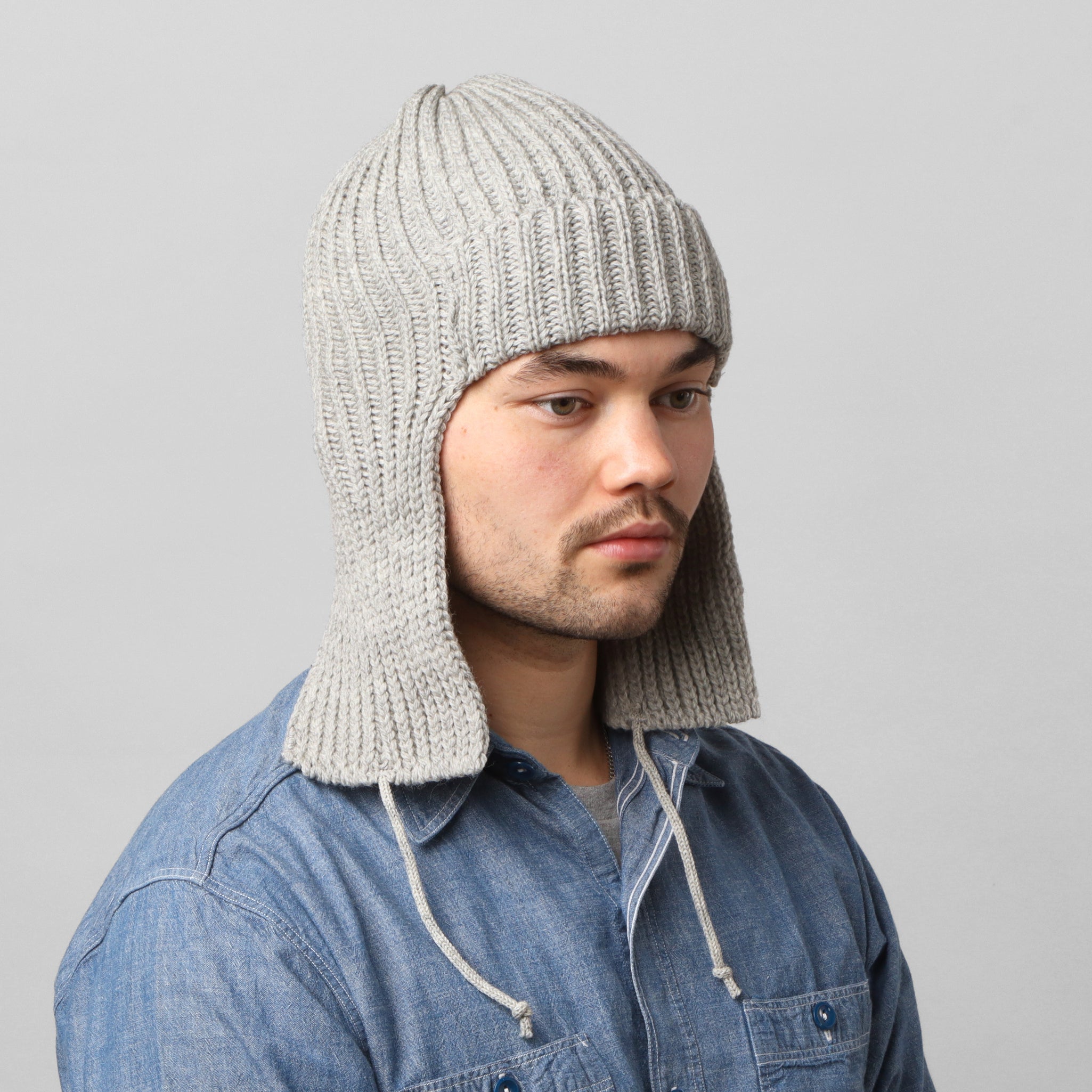 Merino Flight Cap - Grey