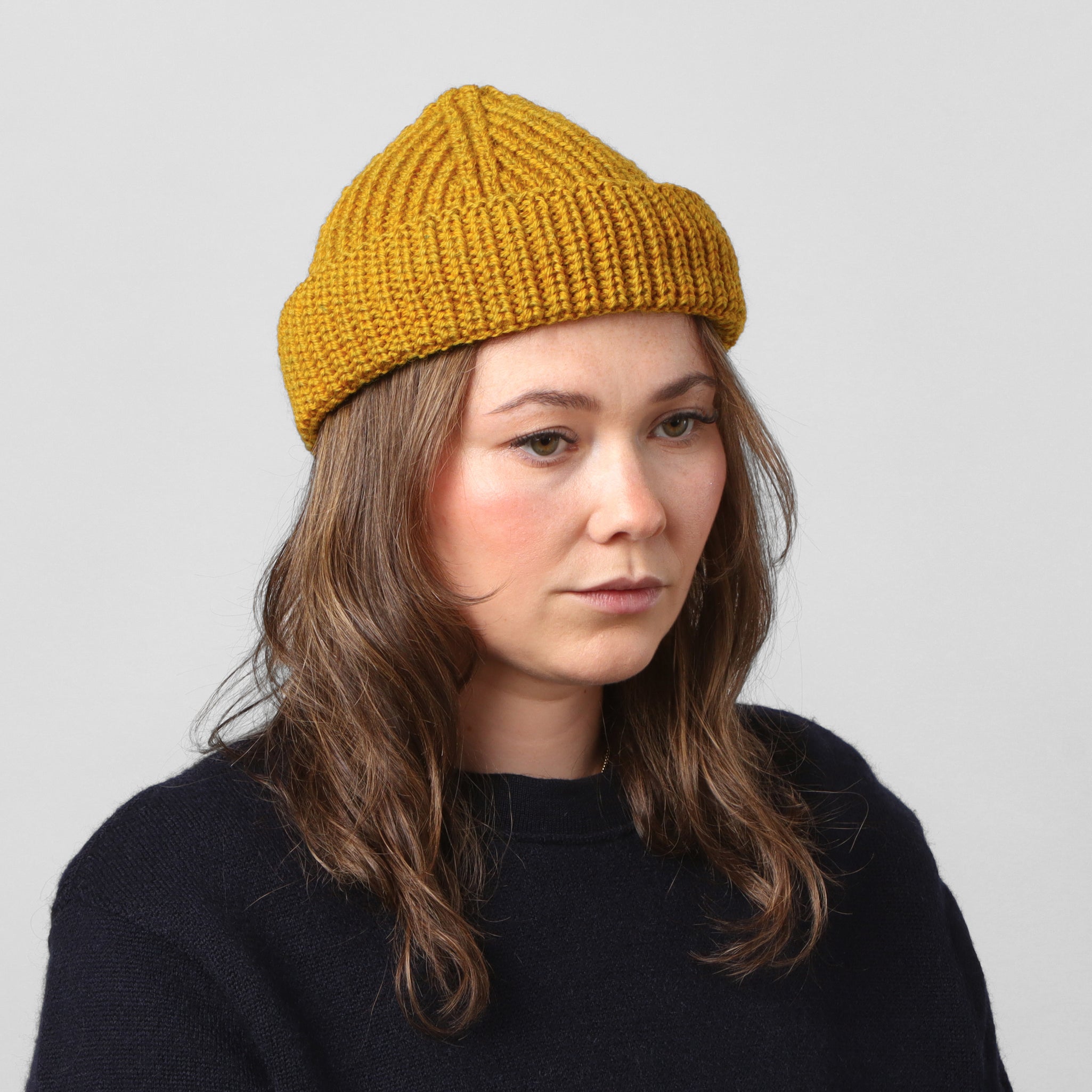 Wool Skull Cap - Mustard