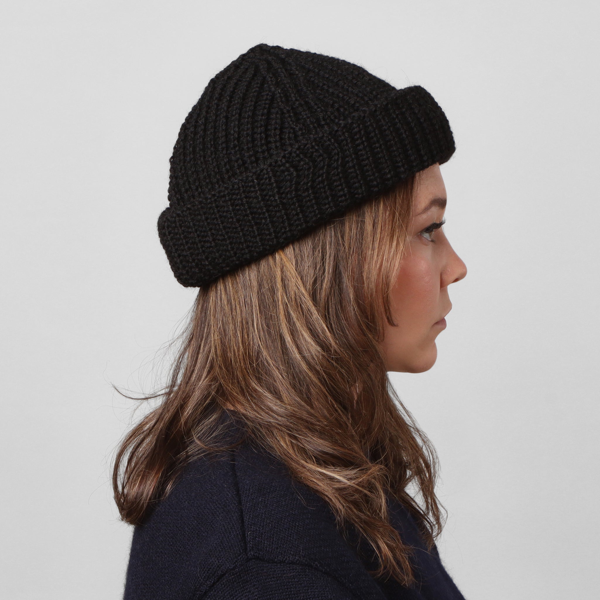 Wool Skull Cap - Black