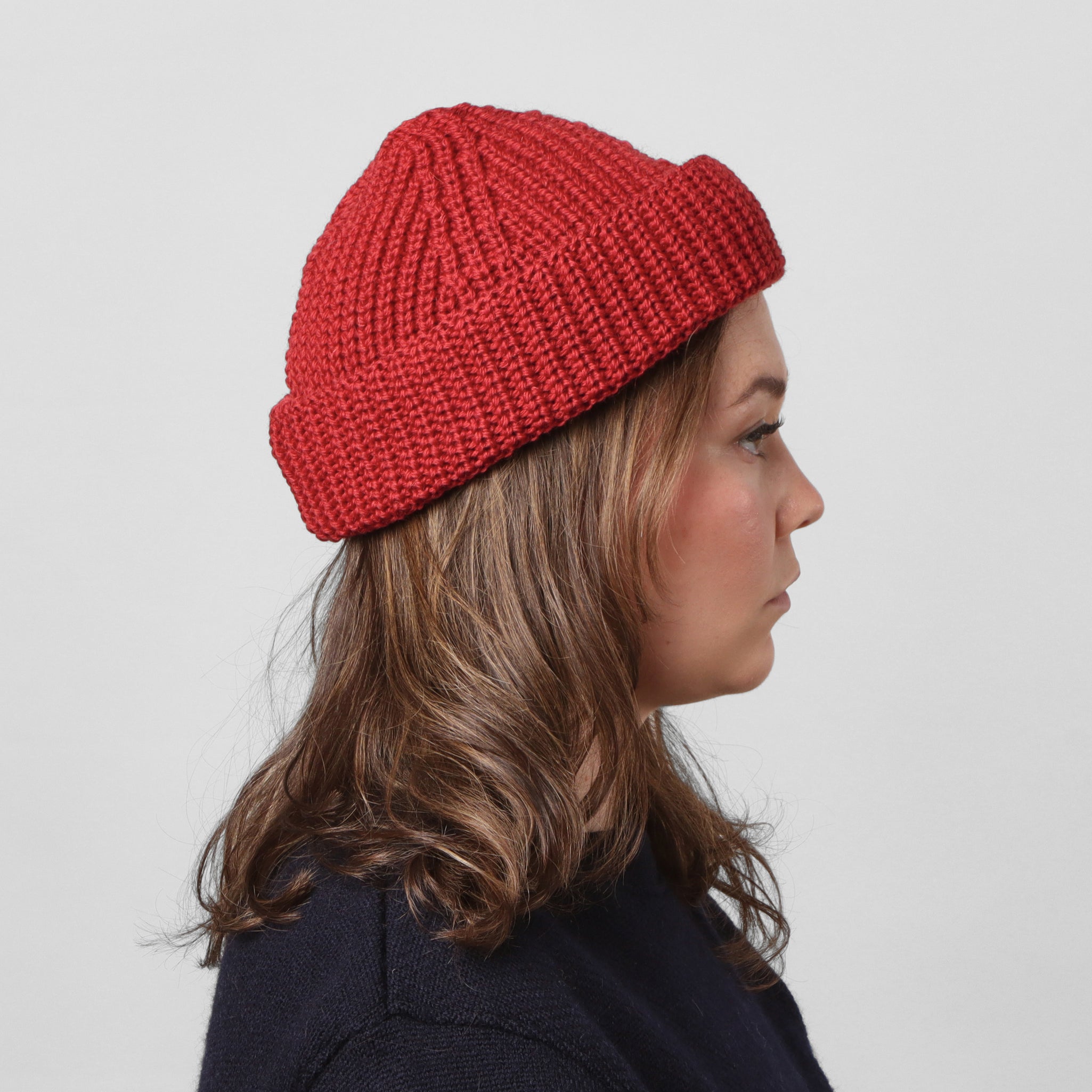 Wool Skull Cap - Red