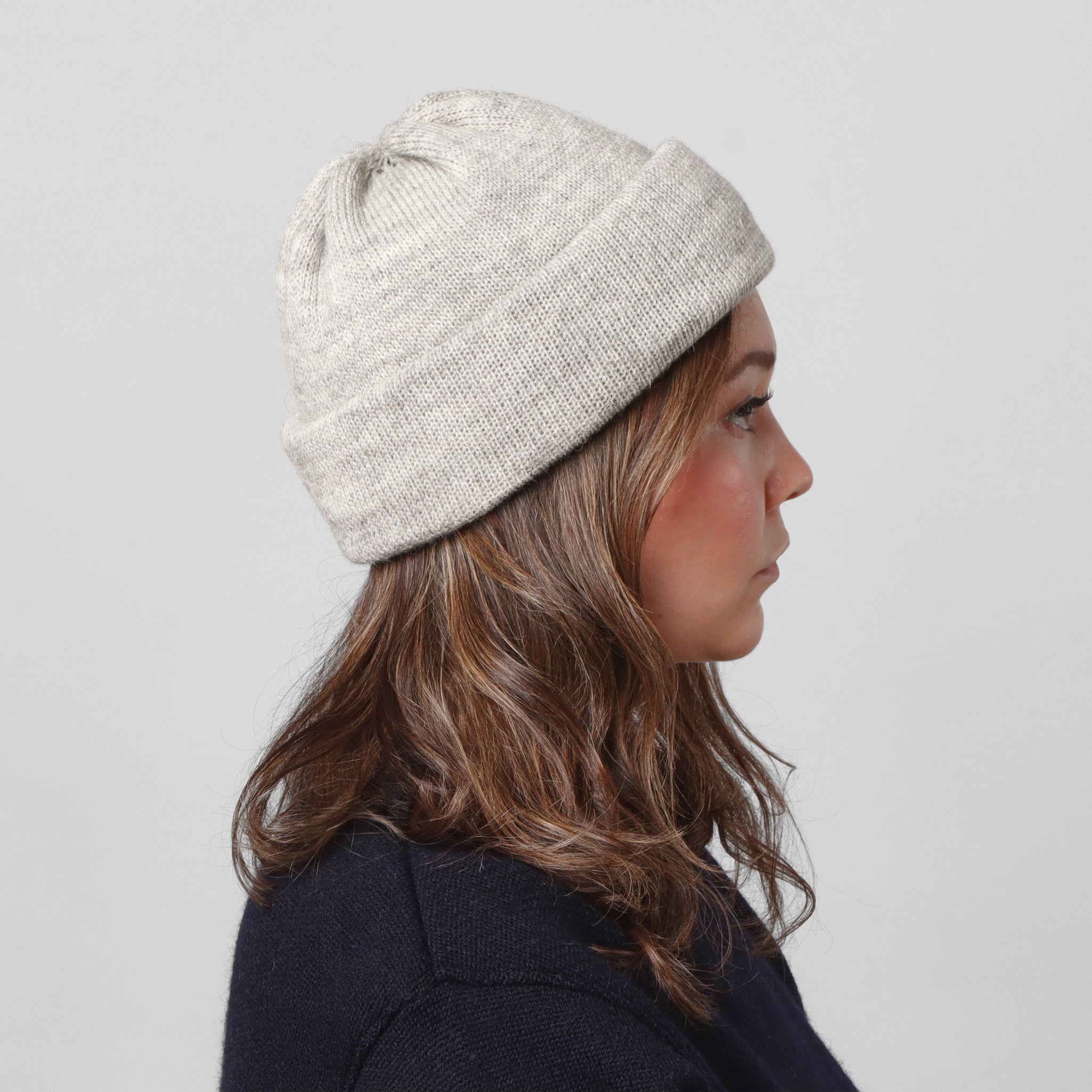 Wool 7G Tubular Hat - Grey