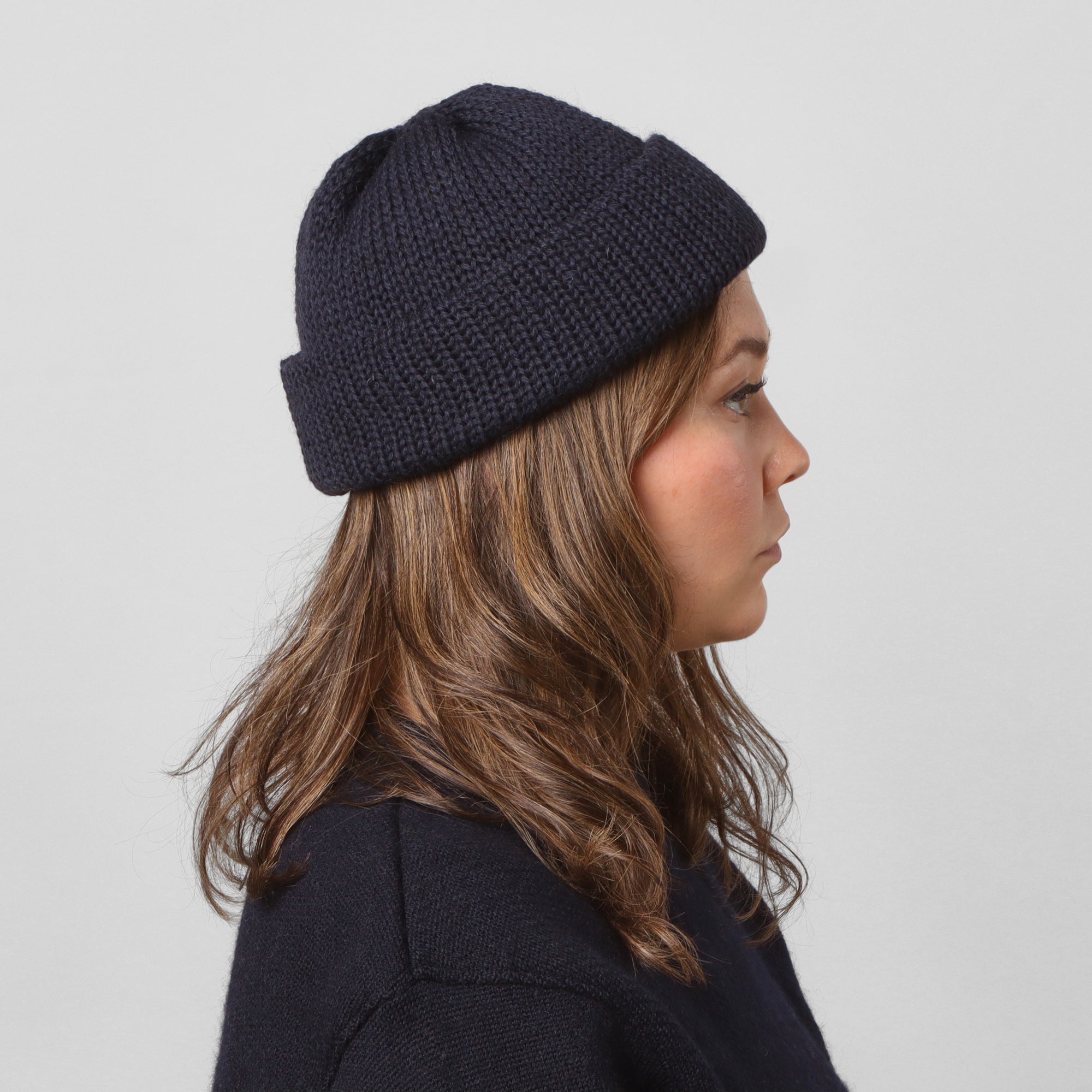 Wool Tubular Short Watchcap - Grey