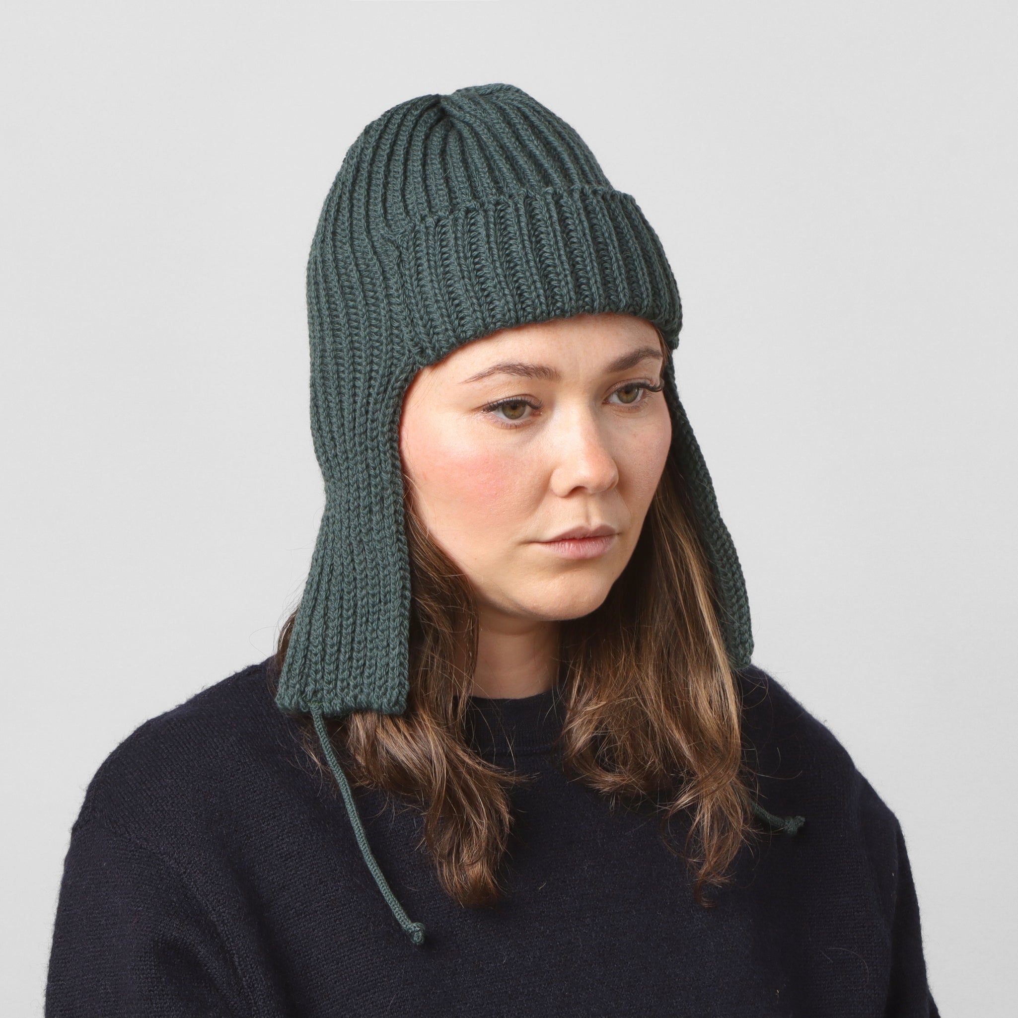 Merino Flight Cap - Pine