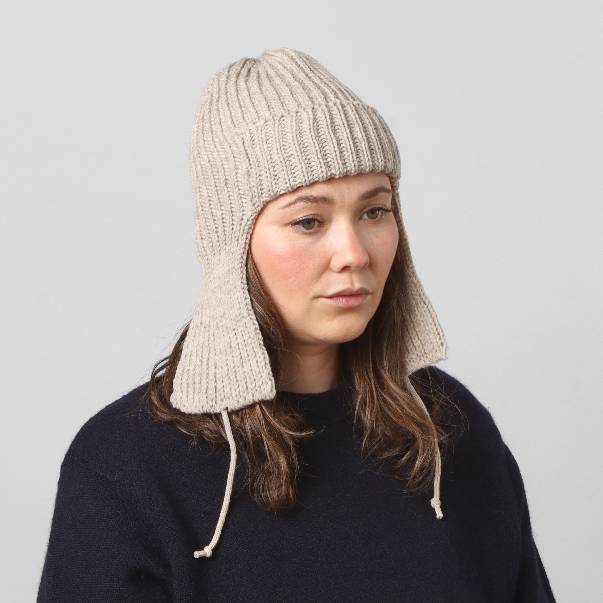 Merino Flight Cap - Natural