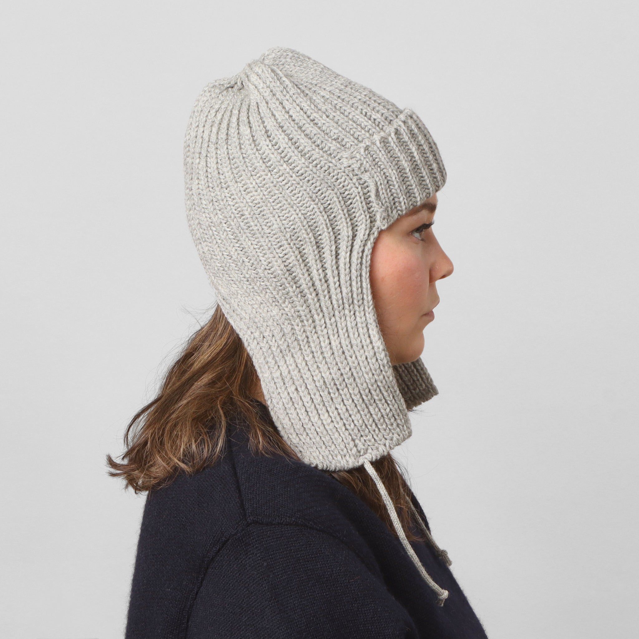 Merino Flight Cap - Grey