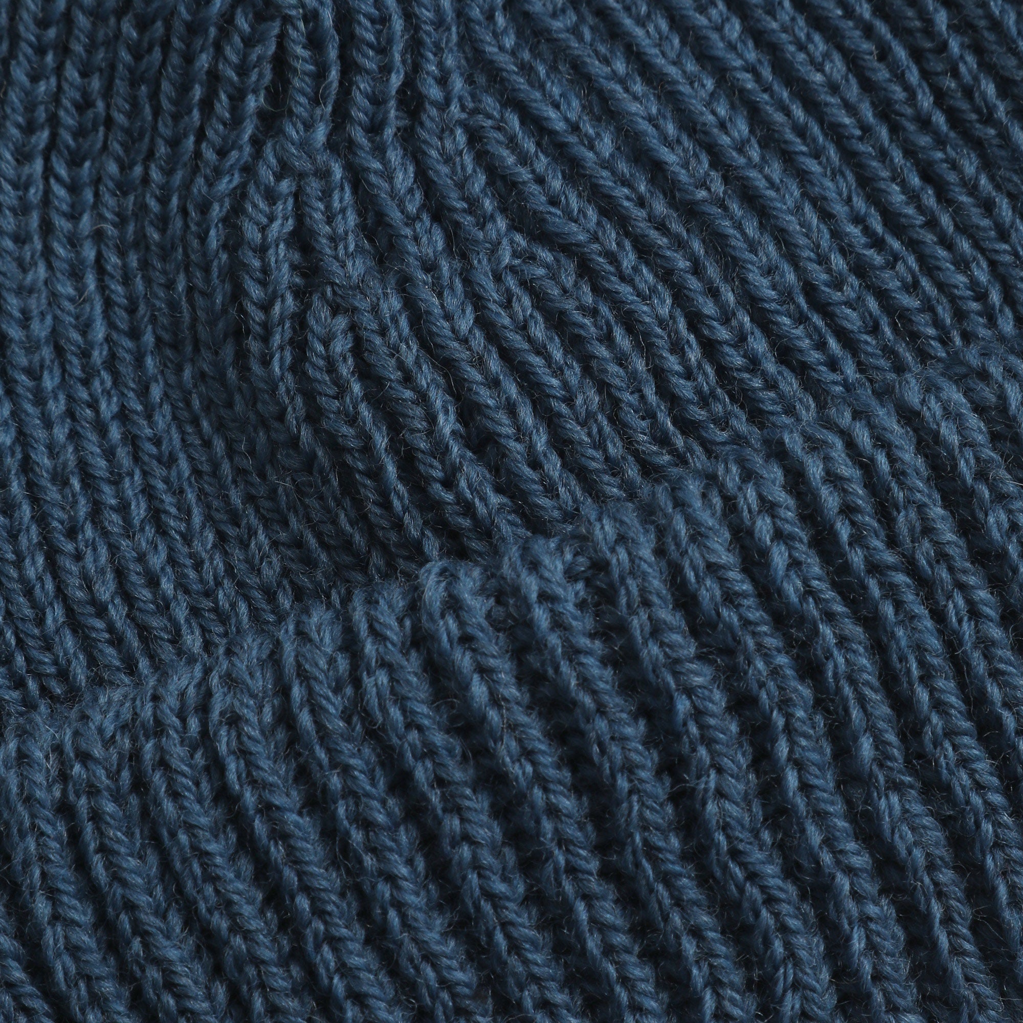 Merino Ribbed Beanie - Indigo