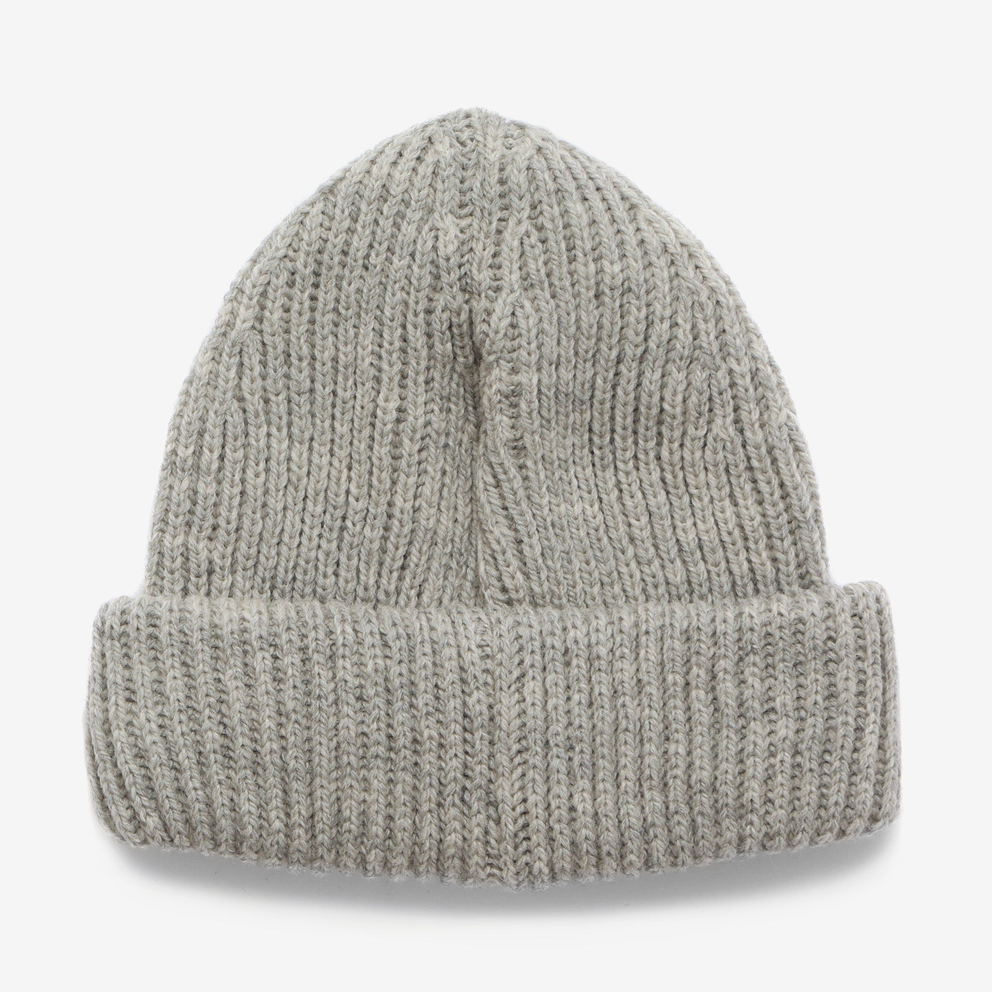 Merino Ribbed Beanie - Light Grey