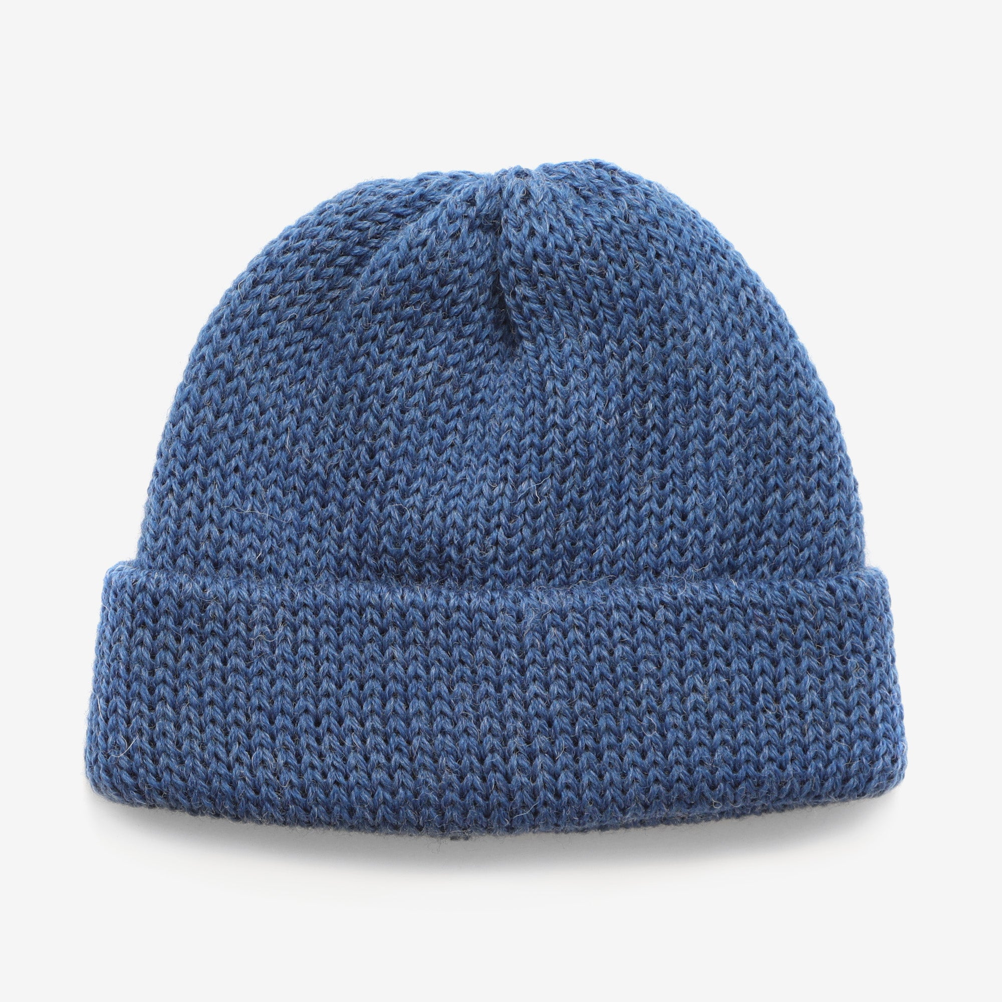 Wool Tubular Short Watchcap - Indigo