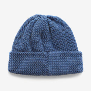 Wool Tubular Short Watchcap - Indigo