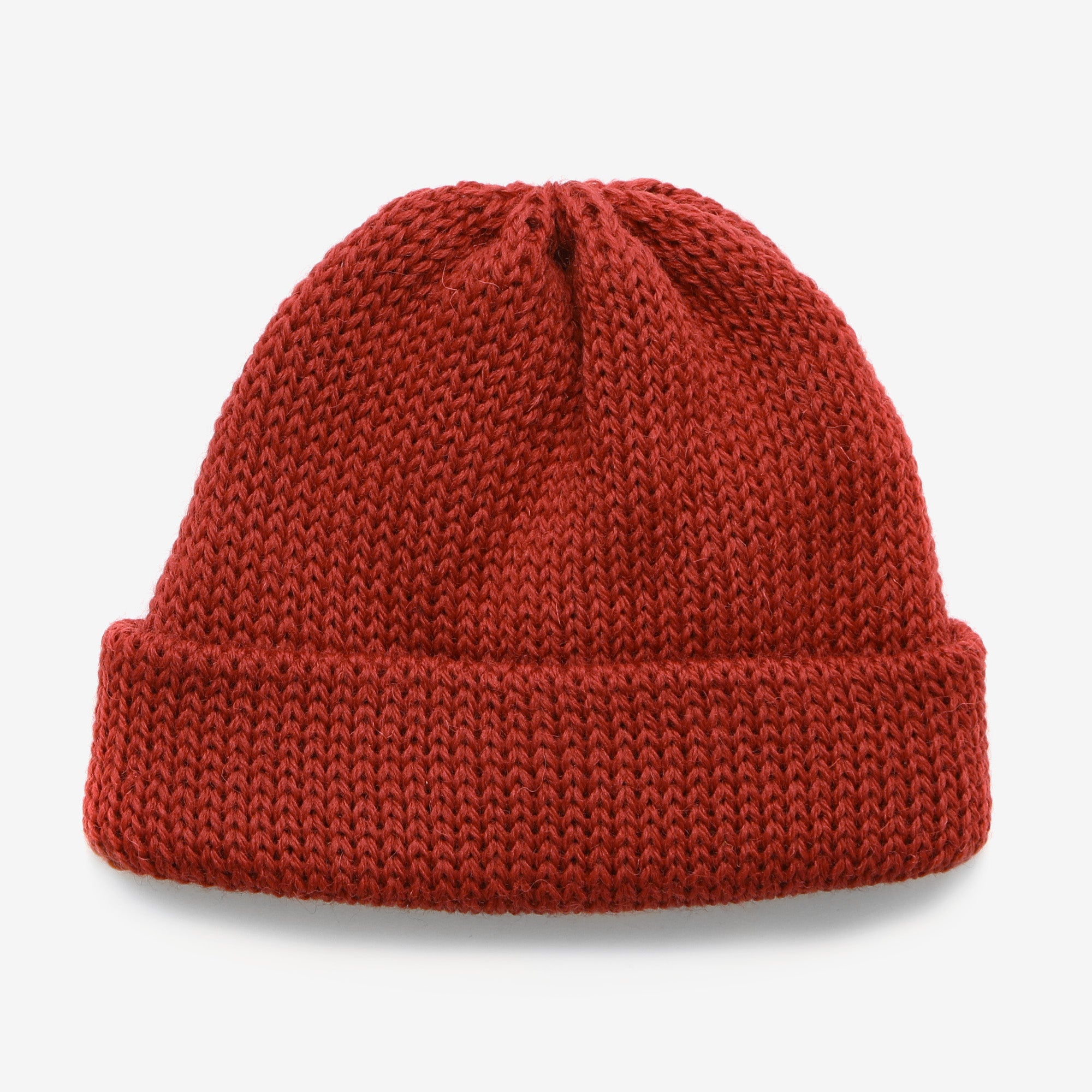 Wool Tubular Short Watchcap - Red