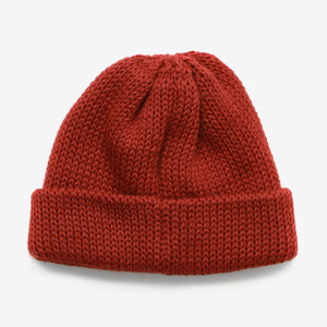 Wool Tubular Short Watchcap - Red