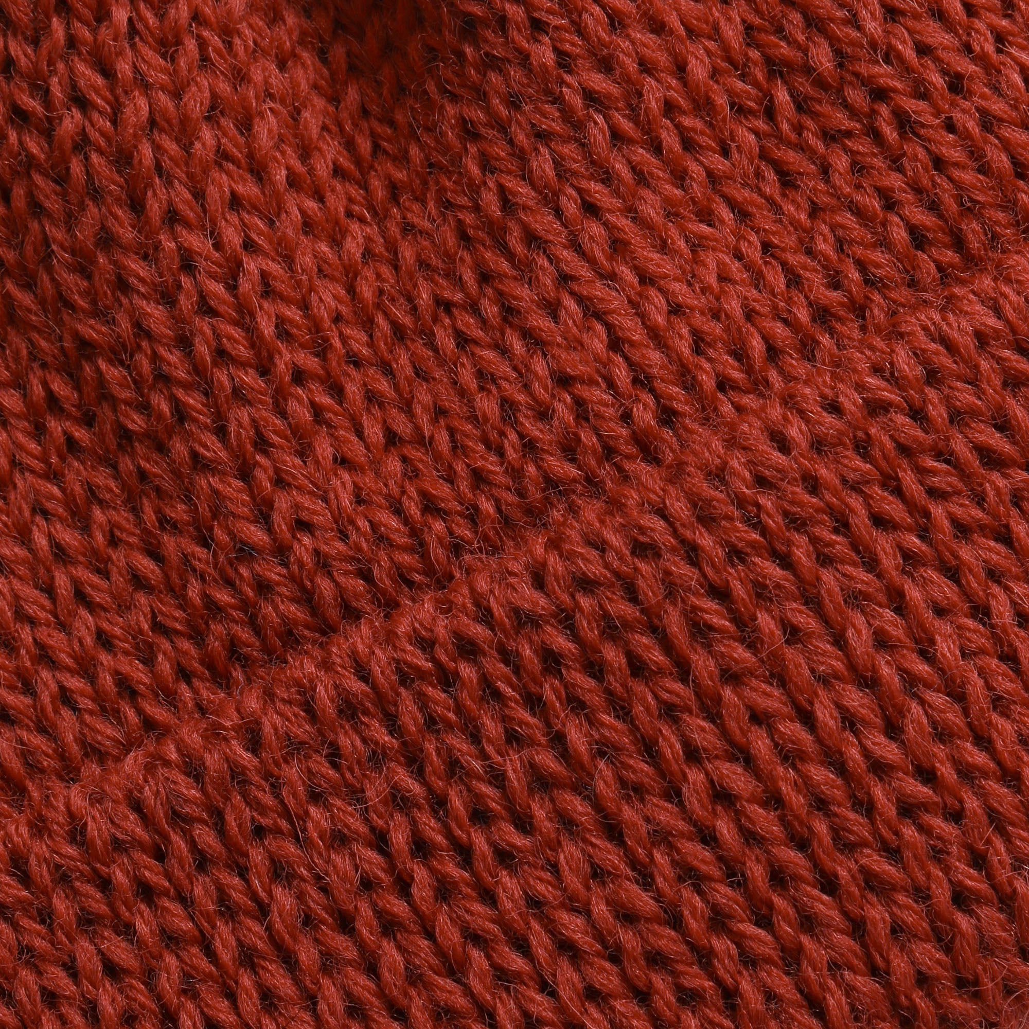 Wool Tubular Short Watchcap - Red