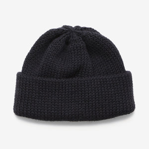 Wool Tubular Short Watchcap - Navy