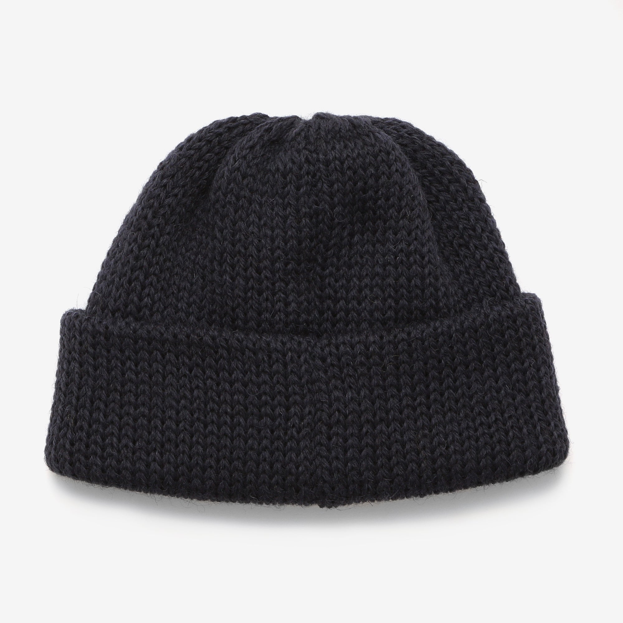 Wool Tubular Short Watchcap - Navy