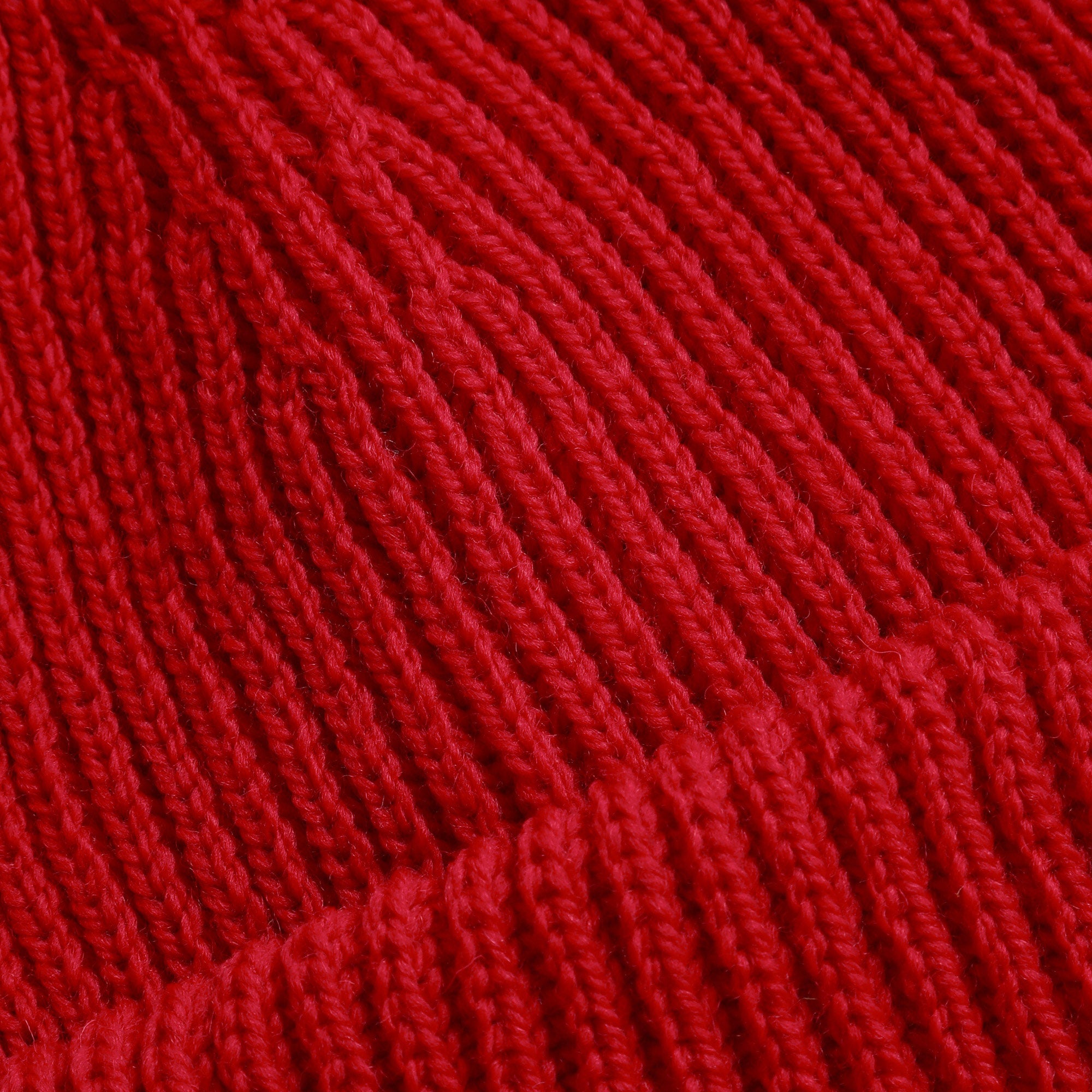 Merino Ribbed Beanie - Cherry