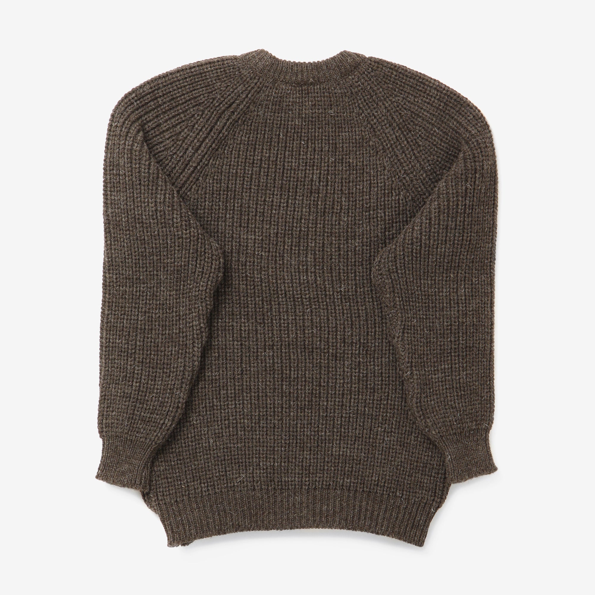 Wool Fisherman Sweater (Revised) - Brown