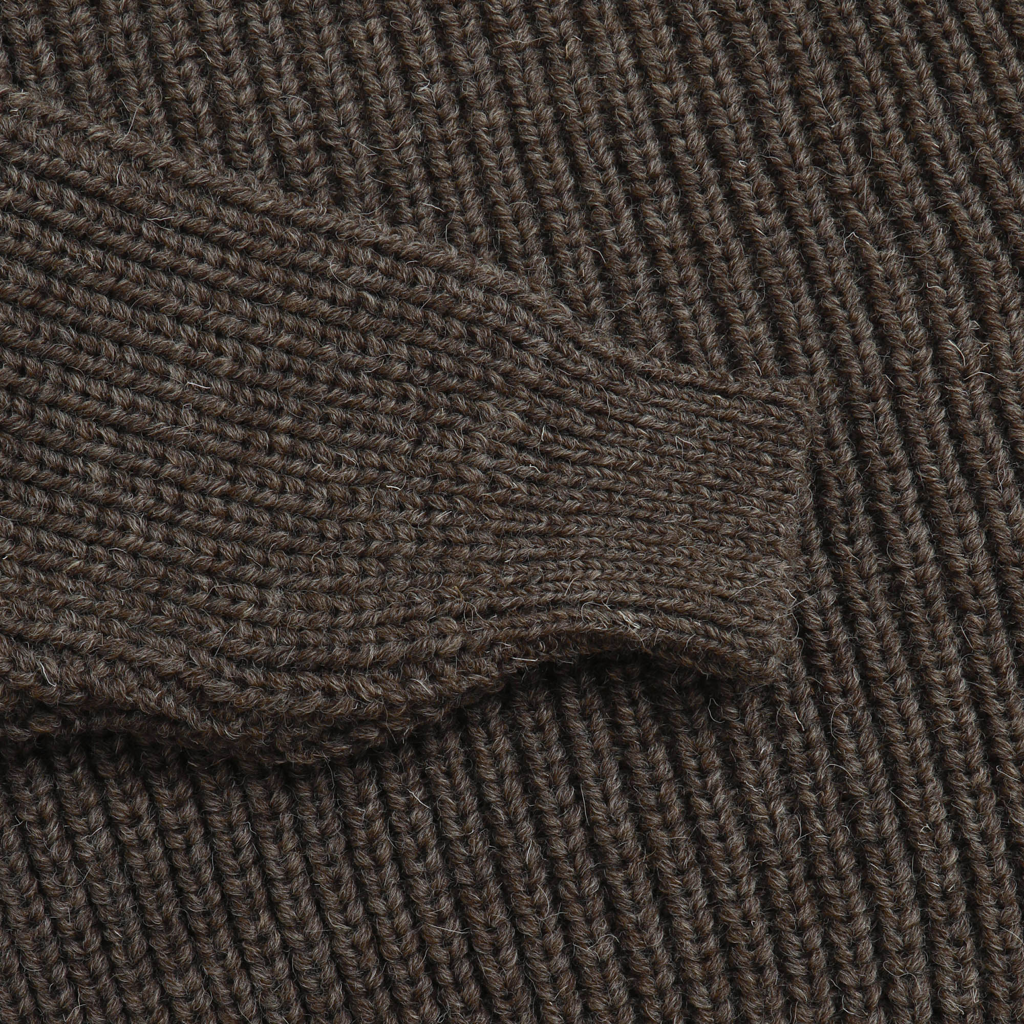 Wool Fisherman Sweater (Revised) - Brown