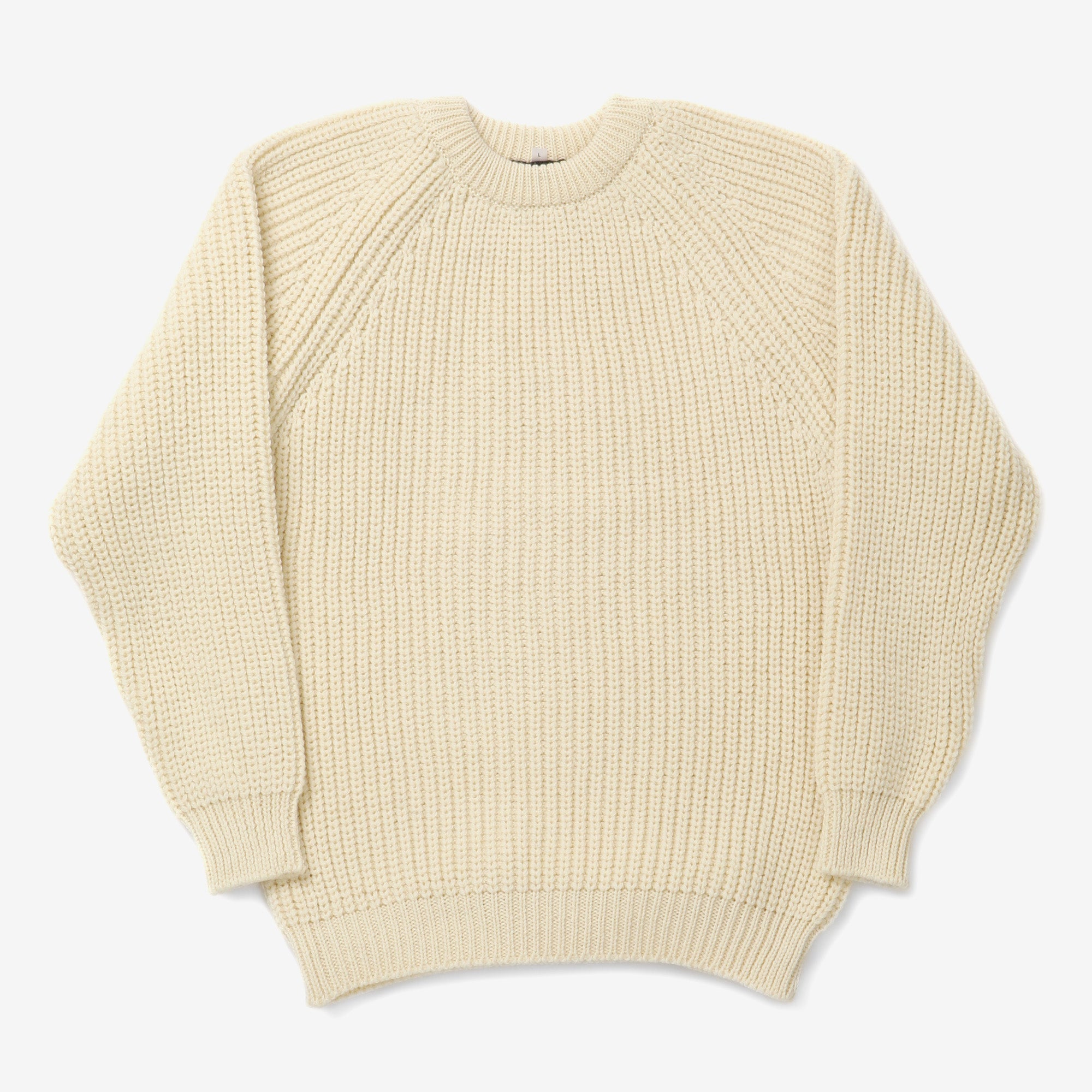 Wool Fisherman Sweater (Revised) - Ecru