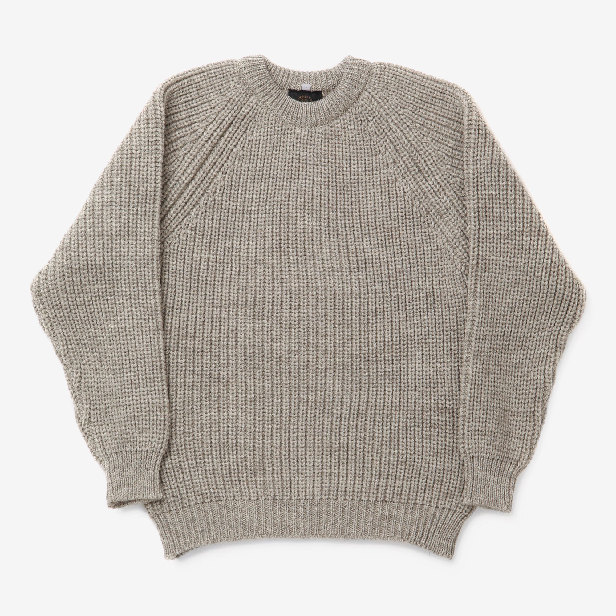 Wool Fisherman Sweater (Revised) - Grey