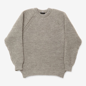 Wool Fisherman Sweater (Revised) - Grey