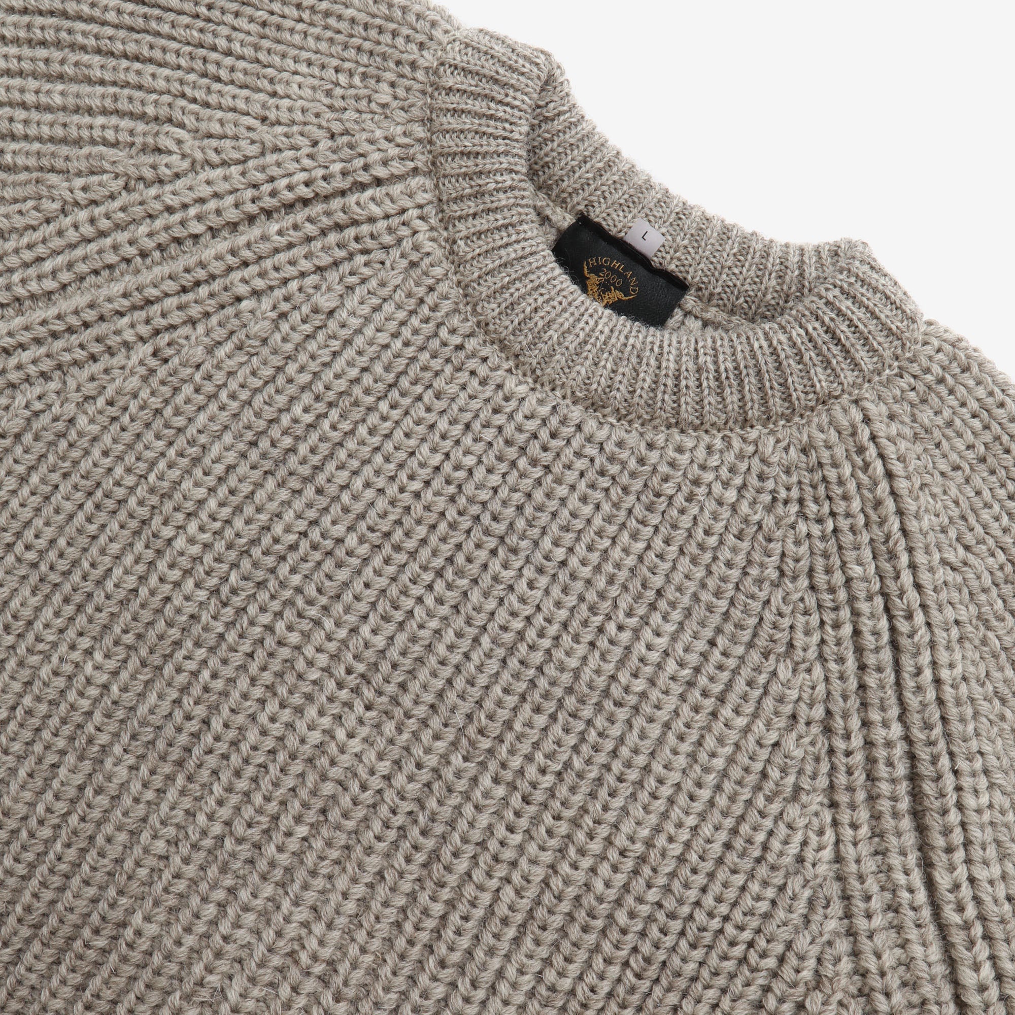 Wool Fisherman Sweater (Revised) - Grey