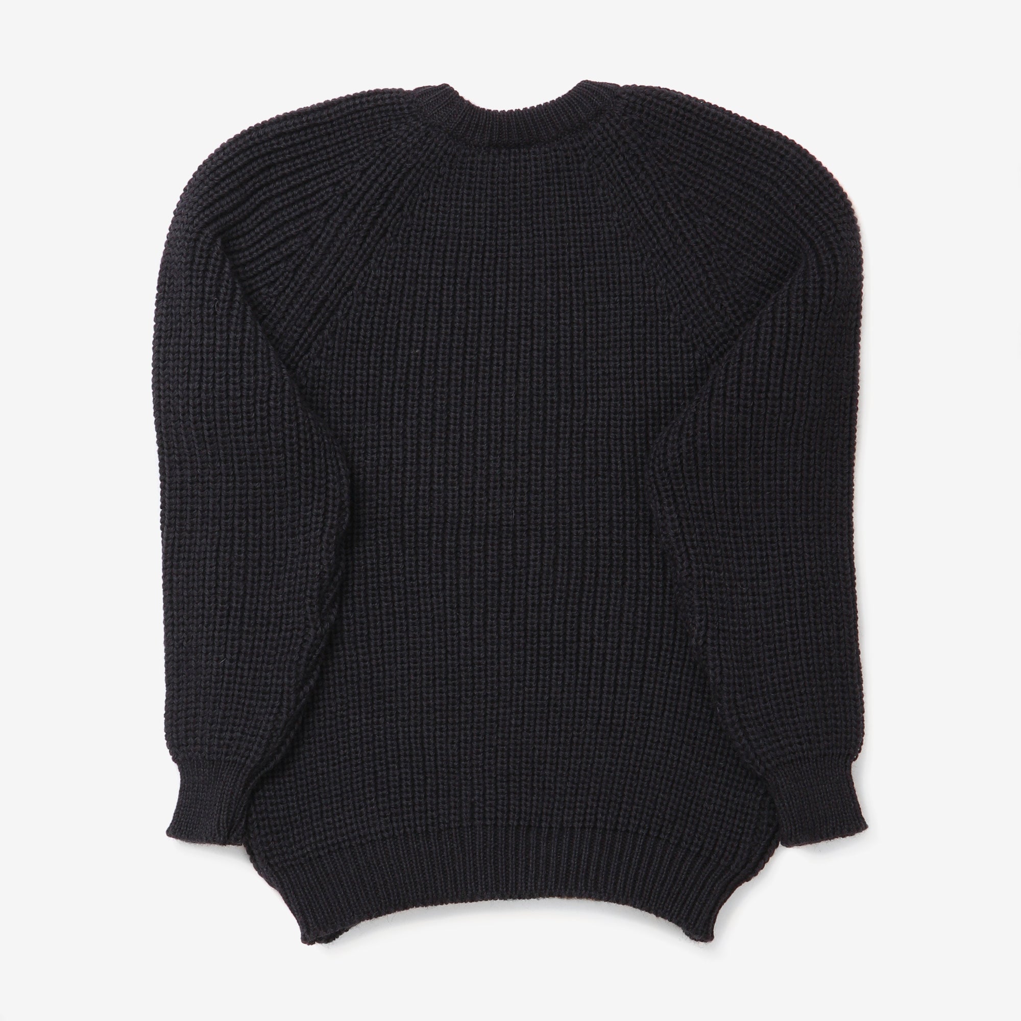 Wool Fisherman Sweater (Revised) - Navy