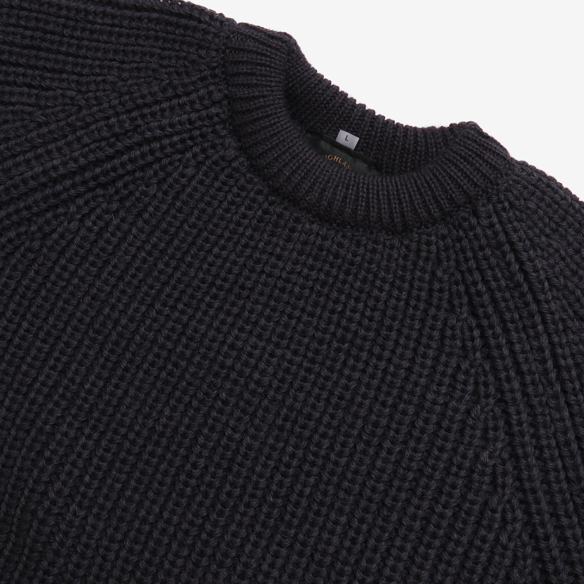 Wool Fisherman Sweater (Revised) - Navy