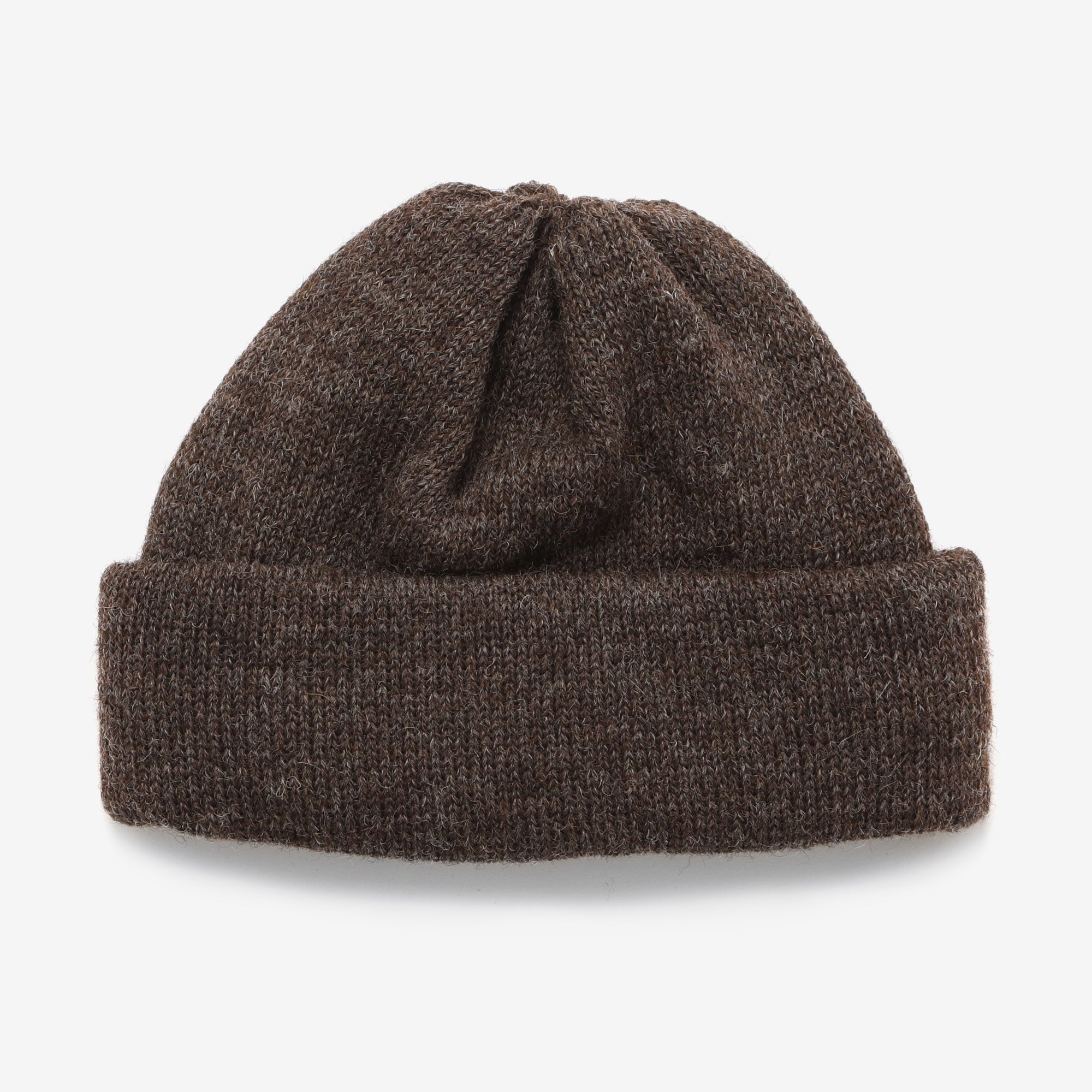 Wool 7G Tubular Hat - Brown